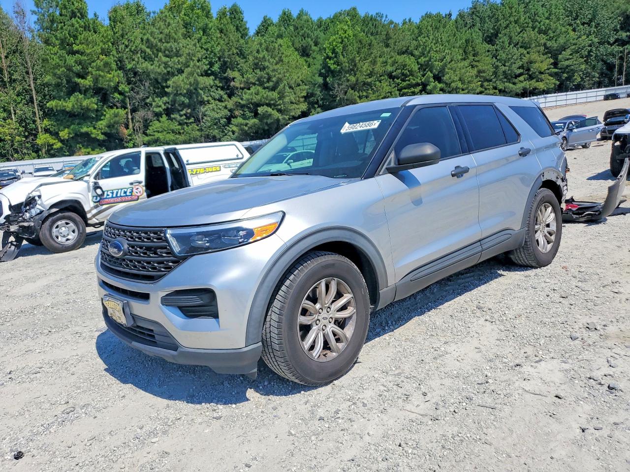 2020 Ford Explorer Silver vin: 1FMSK7BH8LGC21450