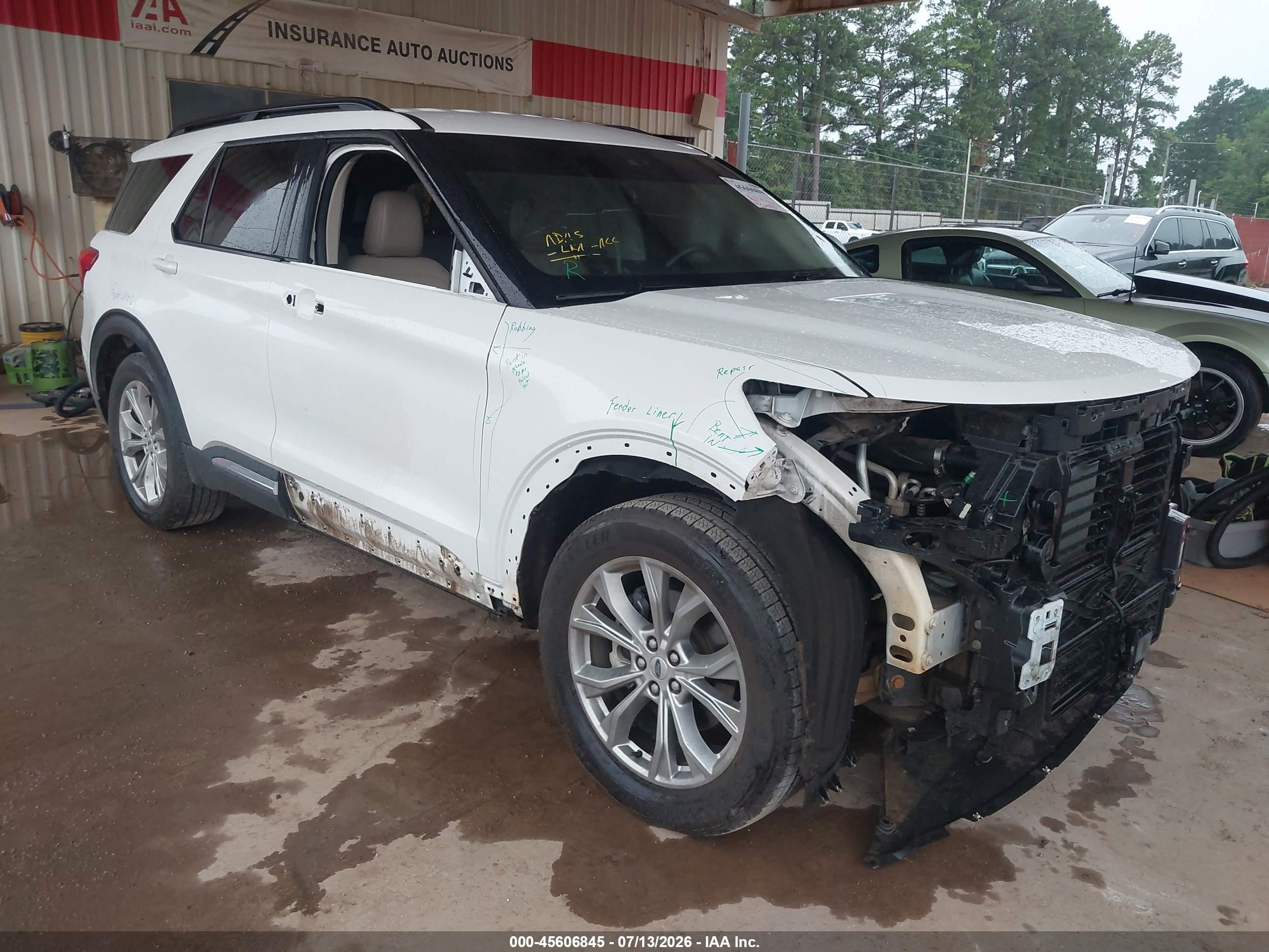 2020 Ford Explorer Xlt White vin: 1FMSK7DH1LGB63548