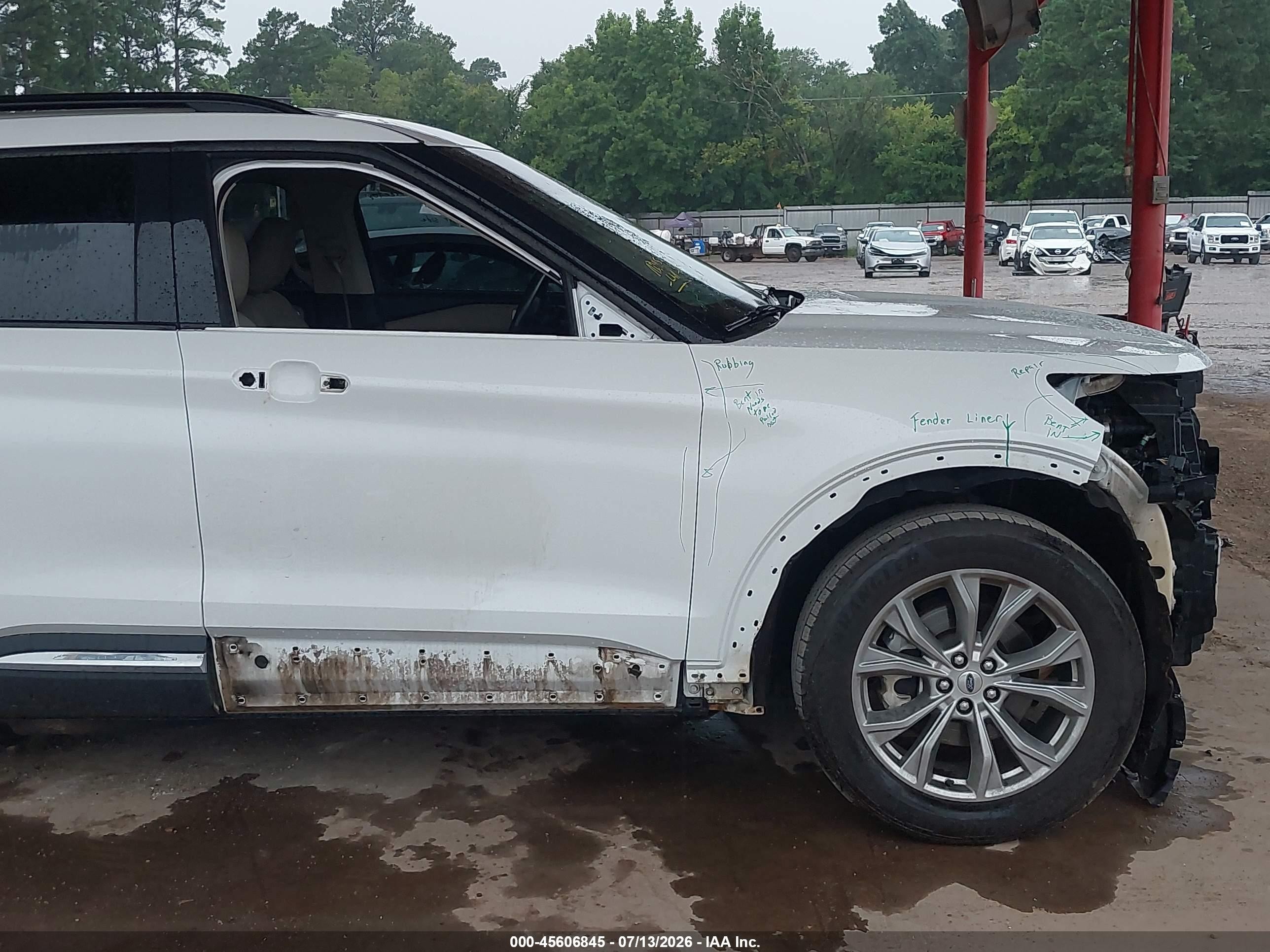 2020 Ford Explorer Xlt White vin: 1FMSK7DH1LGB63548