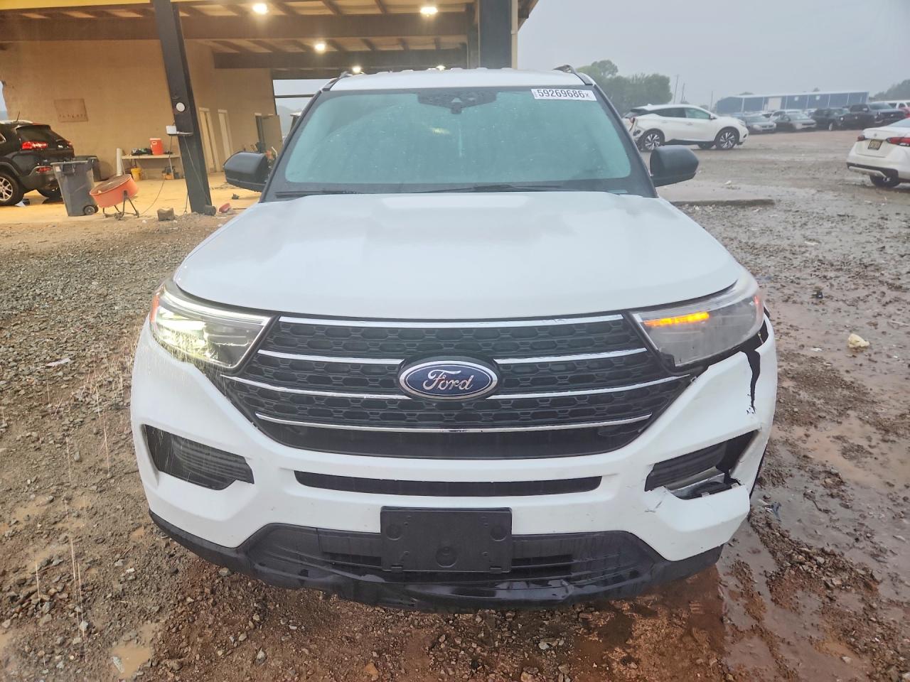 2021 Ford Explorer Xlt White vin: 1FMSK7DH1MGA77190