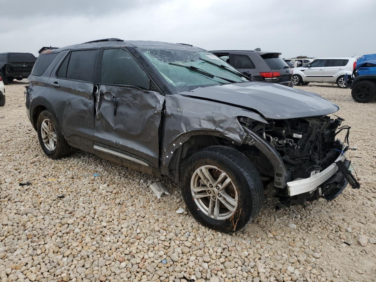 2022 Ford Explorer Xlt Gray vin: 1FMSK7DH4NGA38112