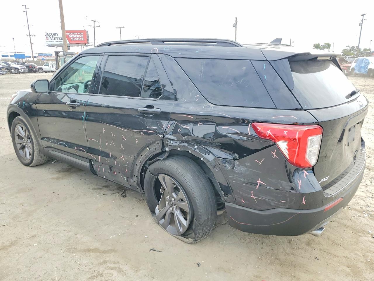 2022 Ford Explorer Xlt Black vin: 1FMSK7DH5NGB66231