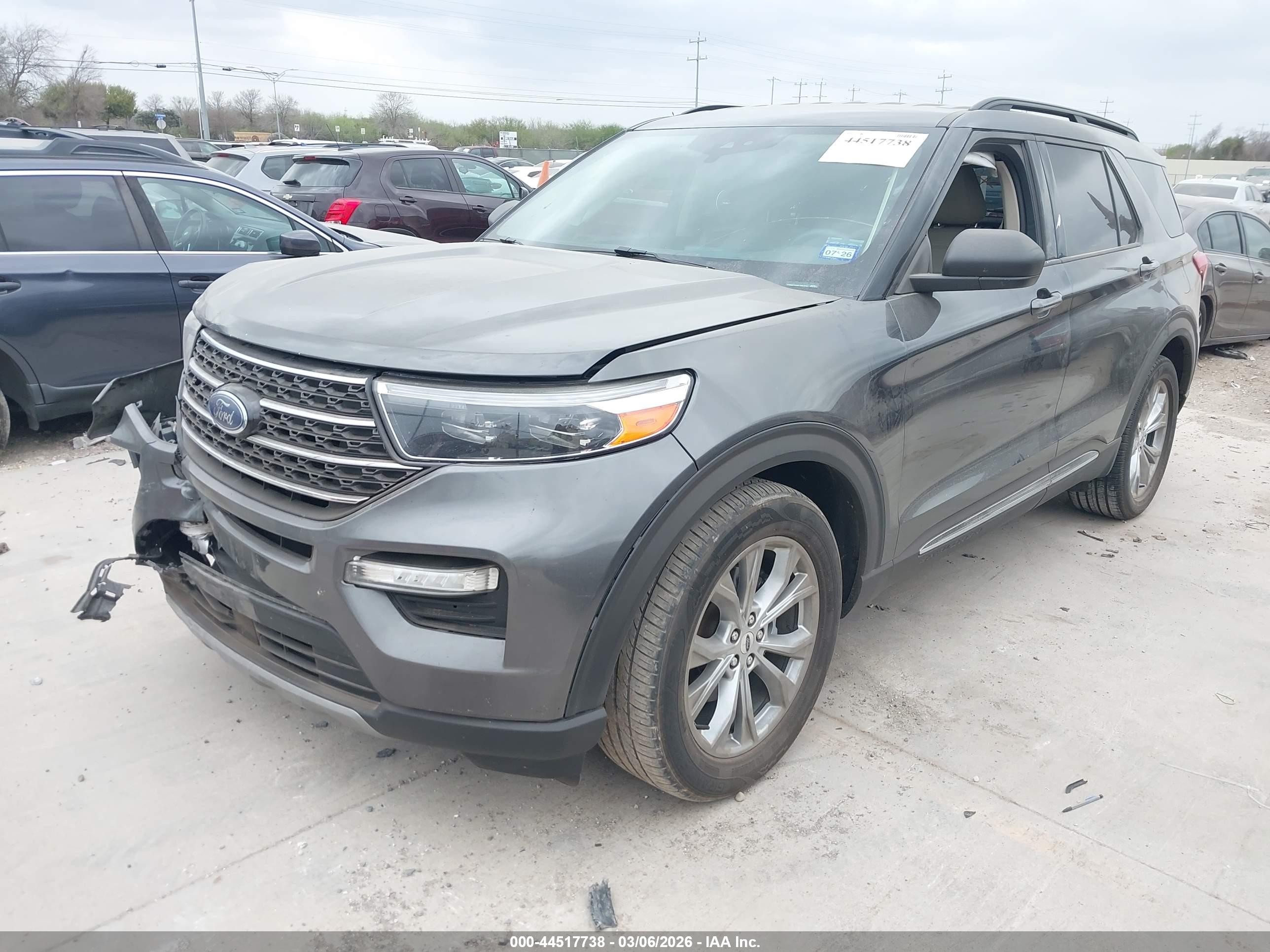 2020 Ford Explorer Xlt Gray vin: 1FMSK7DH9LGB51714