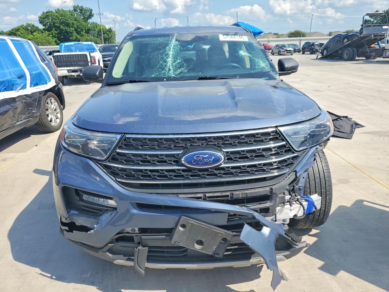 2021 Ford Explorer Xlt Синий vin: 1FMSK7DH9MGB59426