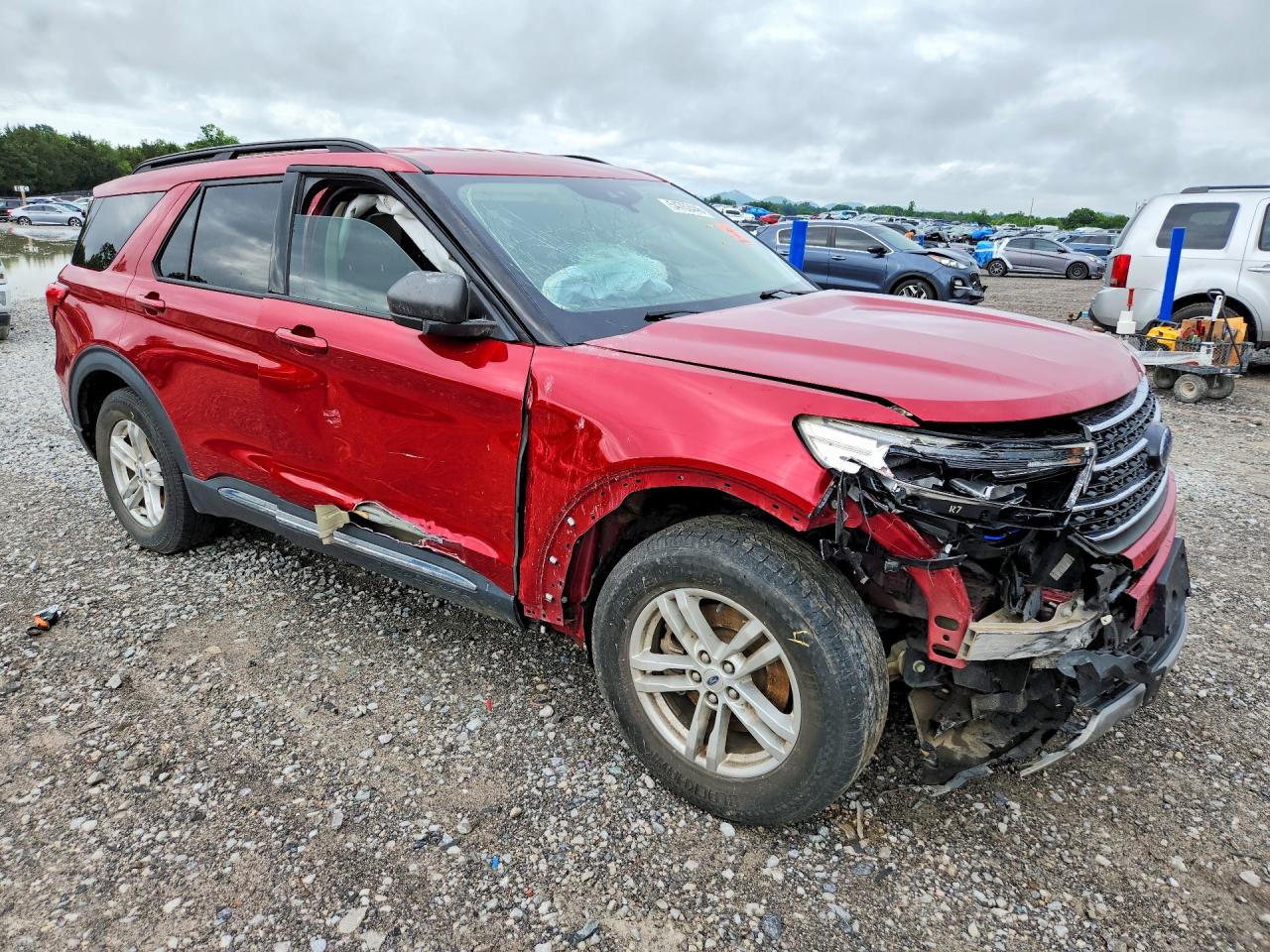 2020 Ford Explorer Xlt Red vin: 1FMSK7DHXLGA80068