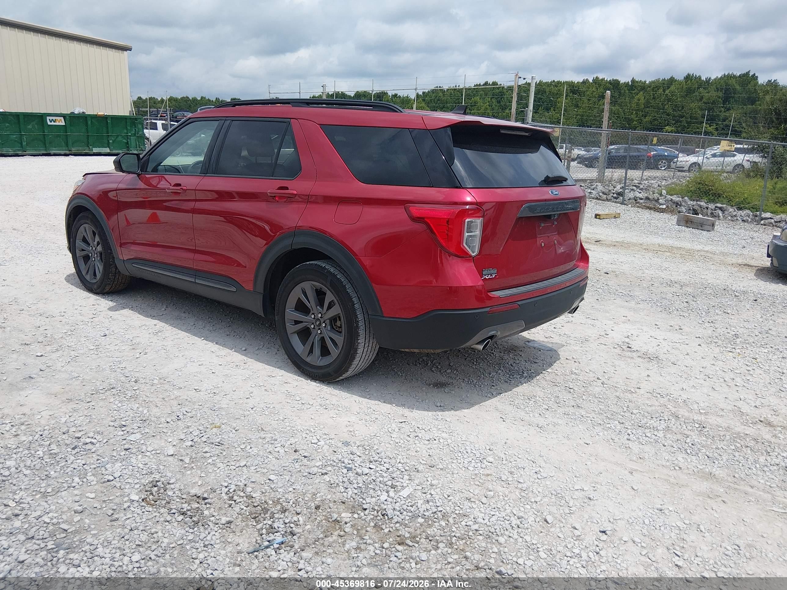 2021 Ford Explorer Xlt Red vin: 1FMSK7DHXMGA02195