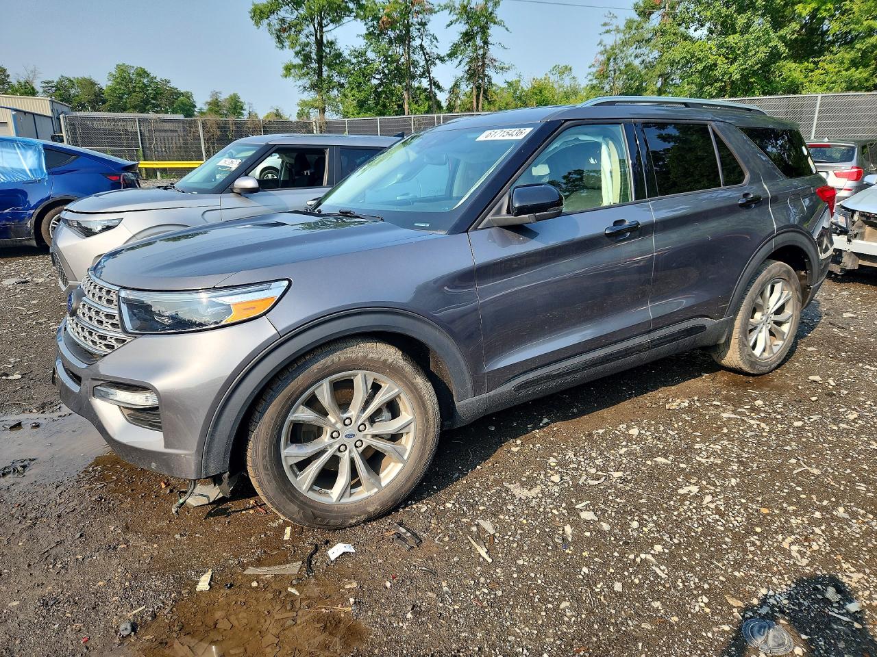 2022 Ford Explorer Limited Gray vin: 1FMSK7FH2NGA61286