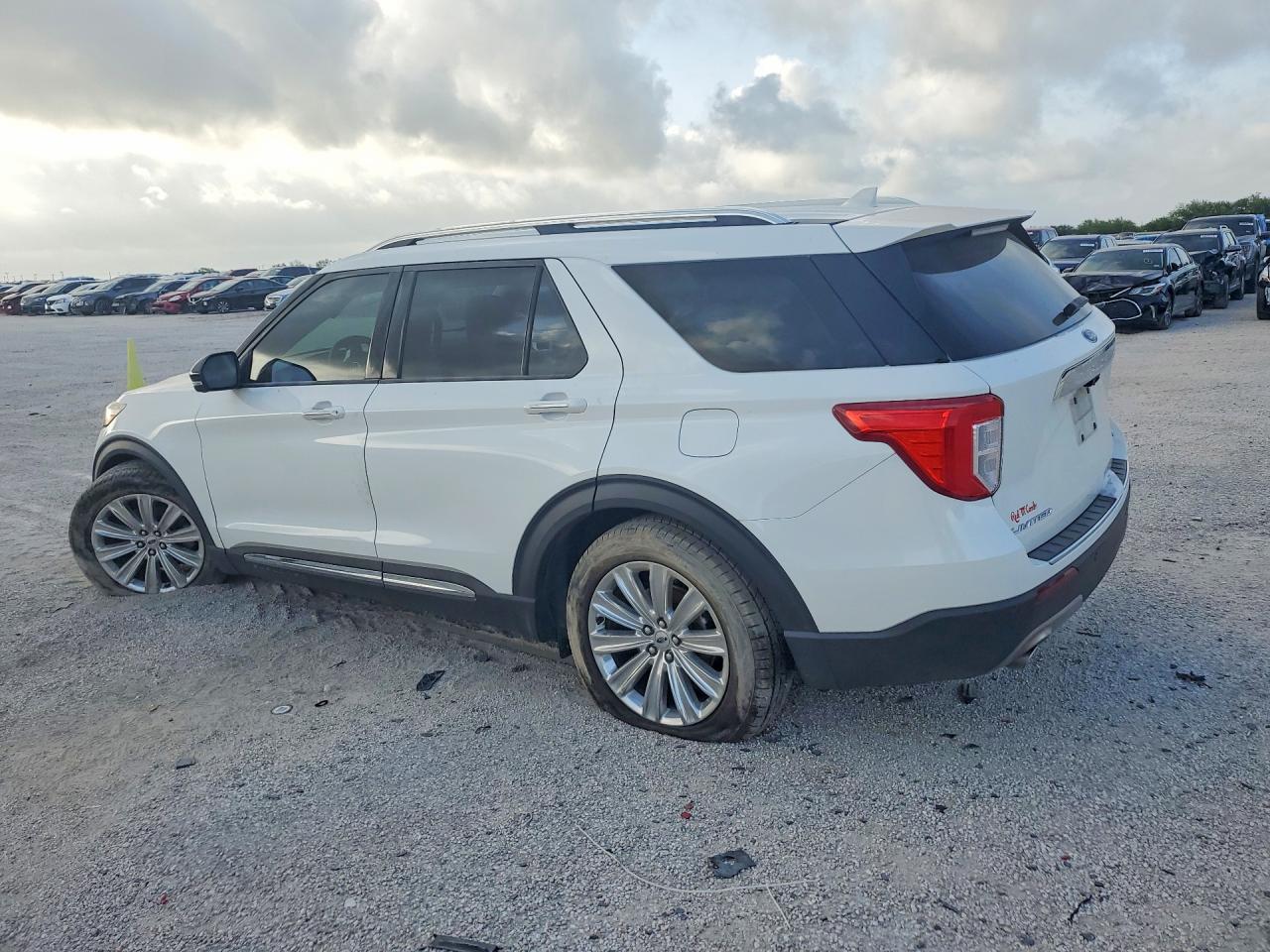2020 Ford Explorer Limited White vin: 1FMSK7FH3LGA14622