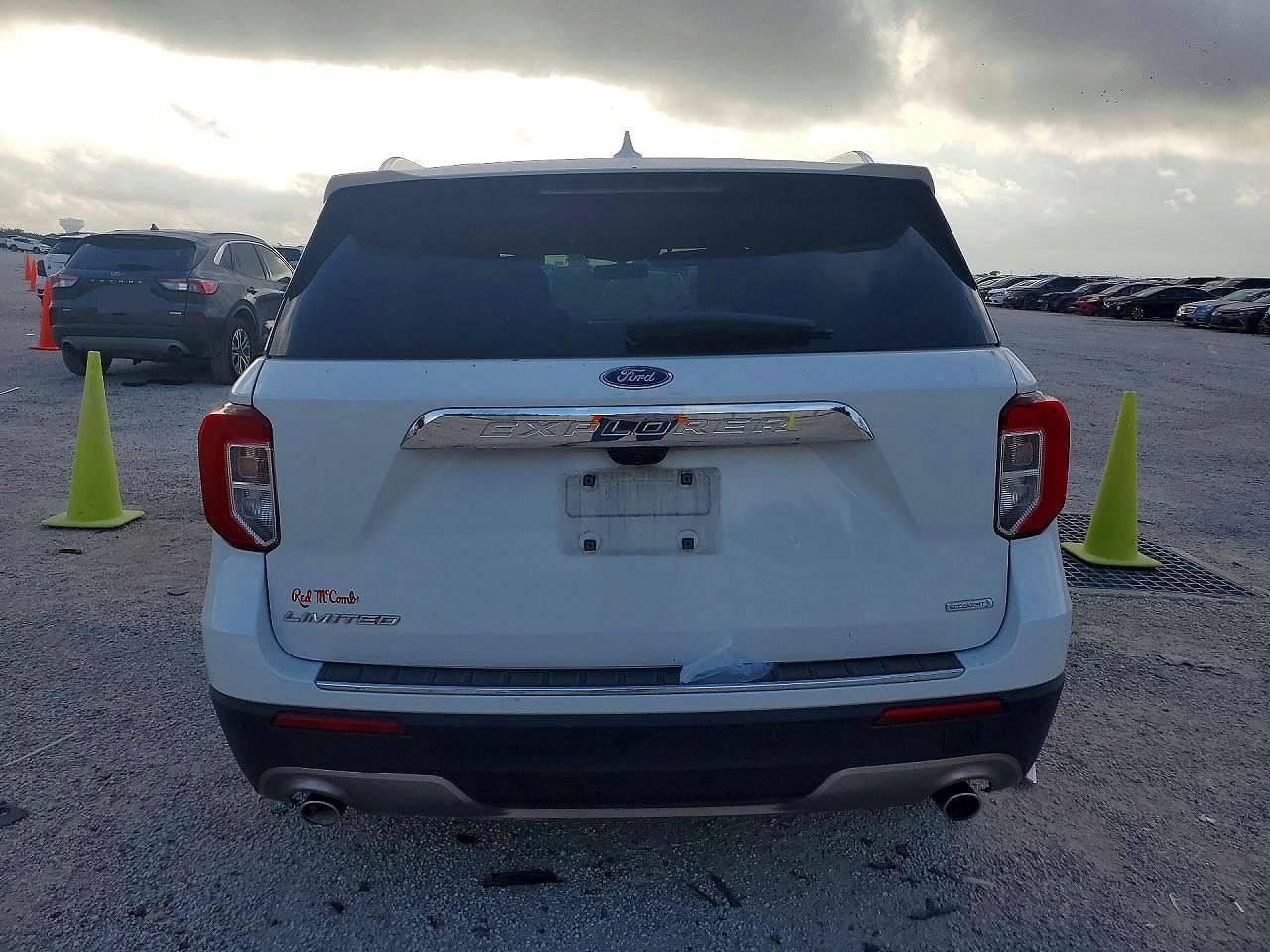 2020 Ford Explorer Limited White vin: 1FMSK7FH3LGA14622