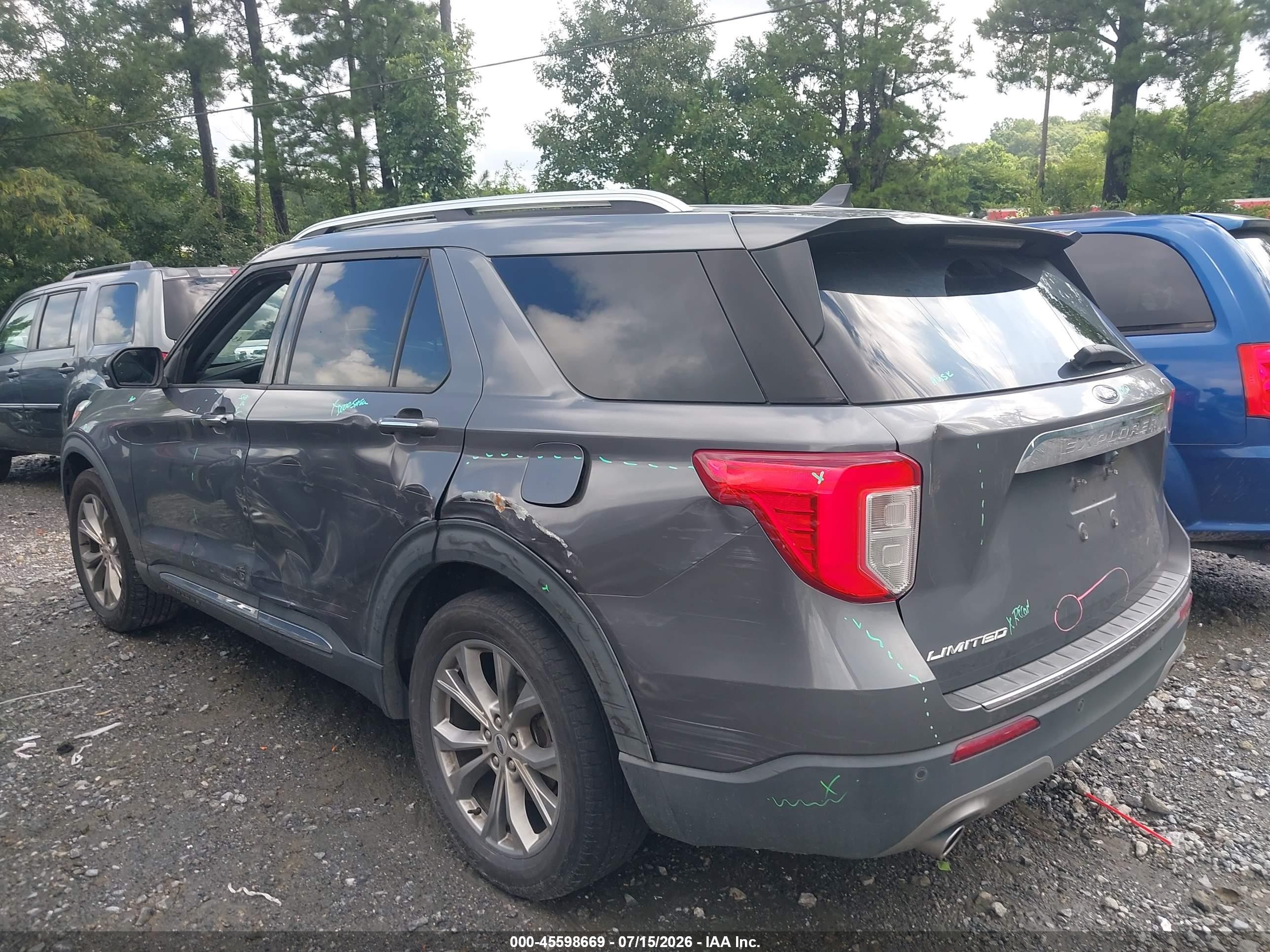 2021 Ford Explorer Limited Gray vin: 1FMSK7FH4MGB72534