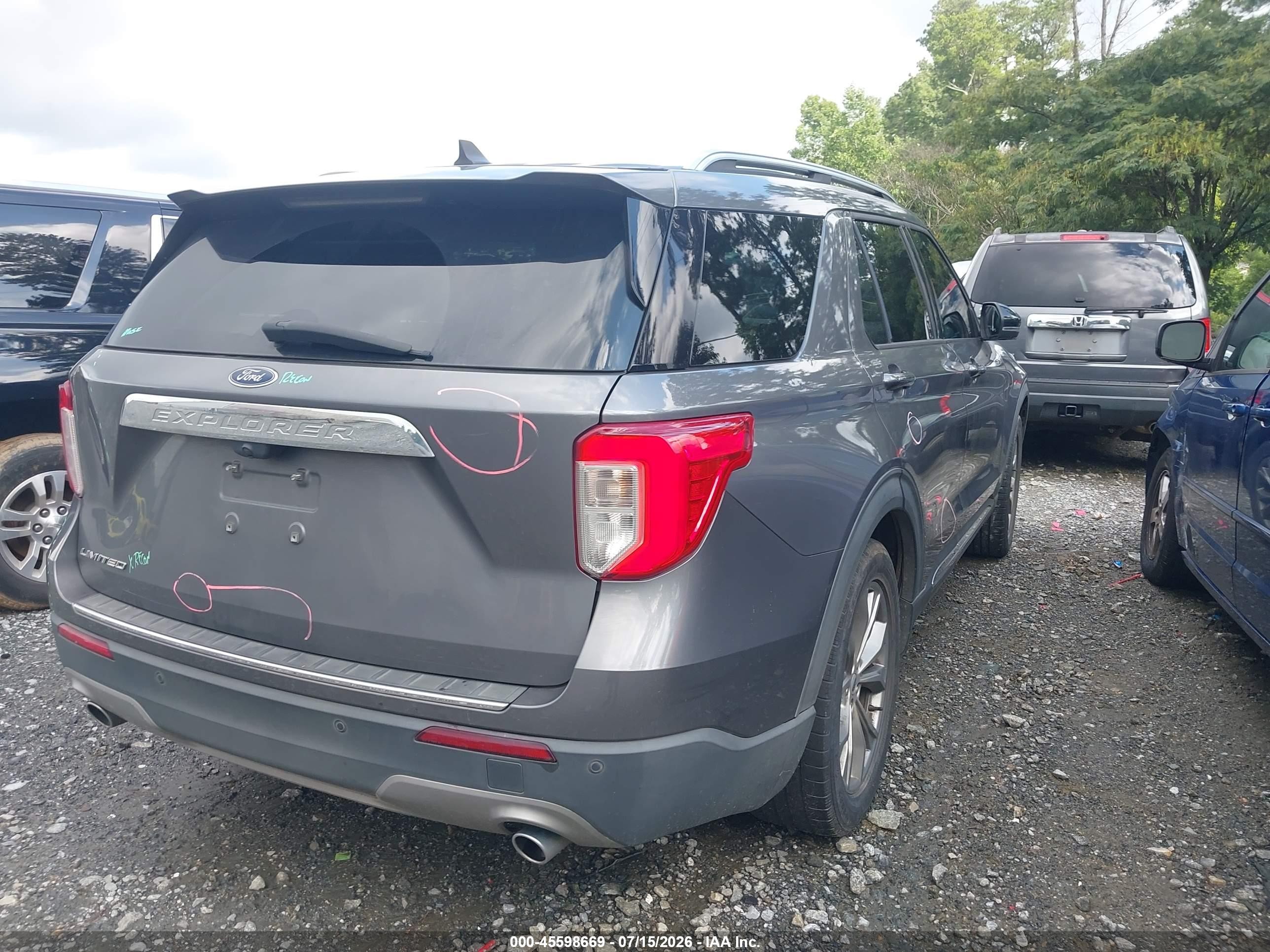 2021 Ford Explorer Limited Gray vin: 1FMSK7FH4MGB72534