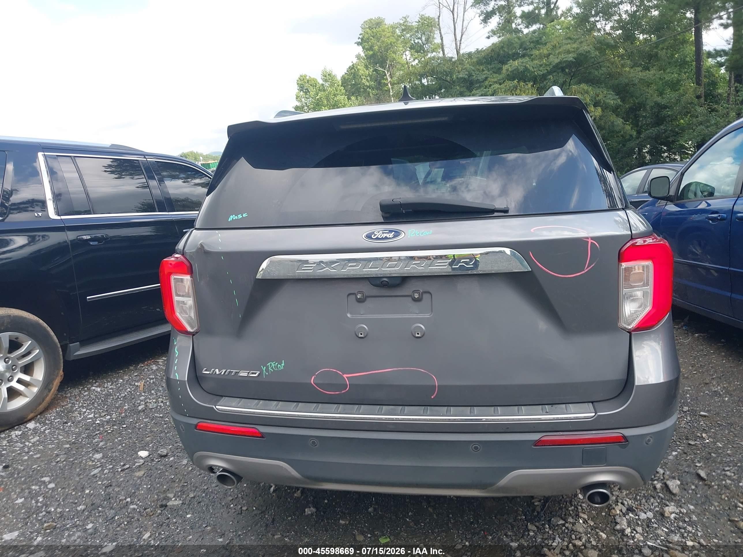 2021 Ford Explorer Limited Gray vin: 1FMSK7FH4MGB72534