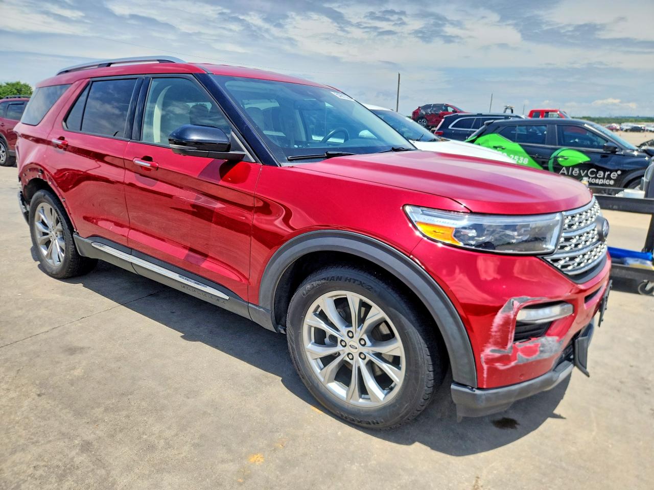 2021 Ford Explorer Limited Red vin: 1FMSK7FH7MGB55209