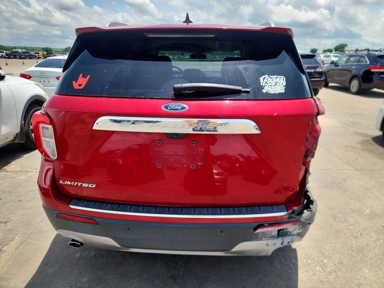 2021 Ford Explorer Limited Red vin: 1FMSK7FH7MGB55209