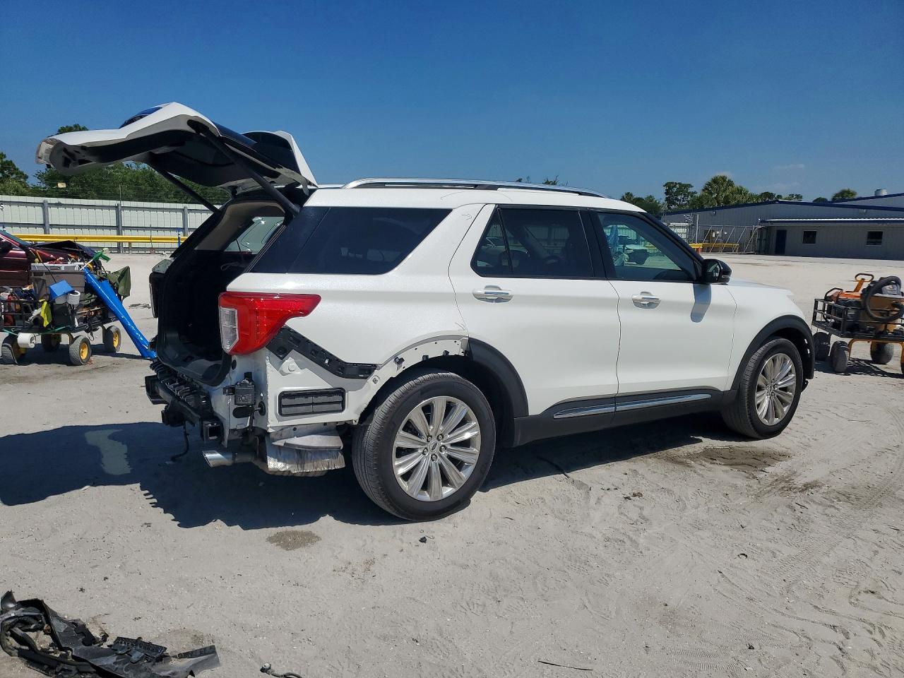 2022 Ford Explorer Limited White vin: 1FMSK7FH8NGB77396