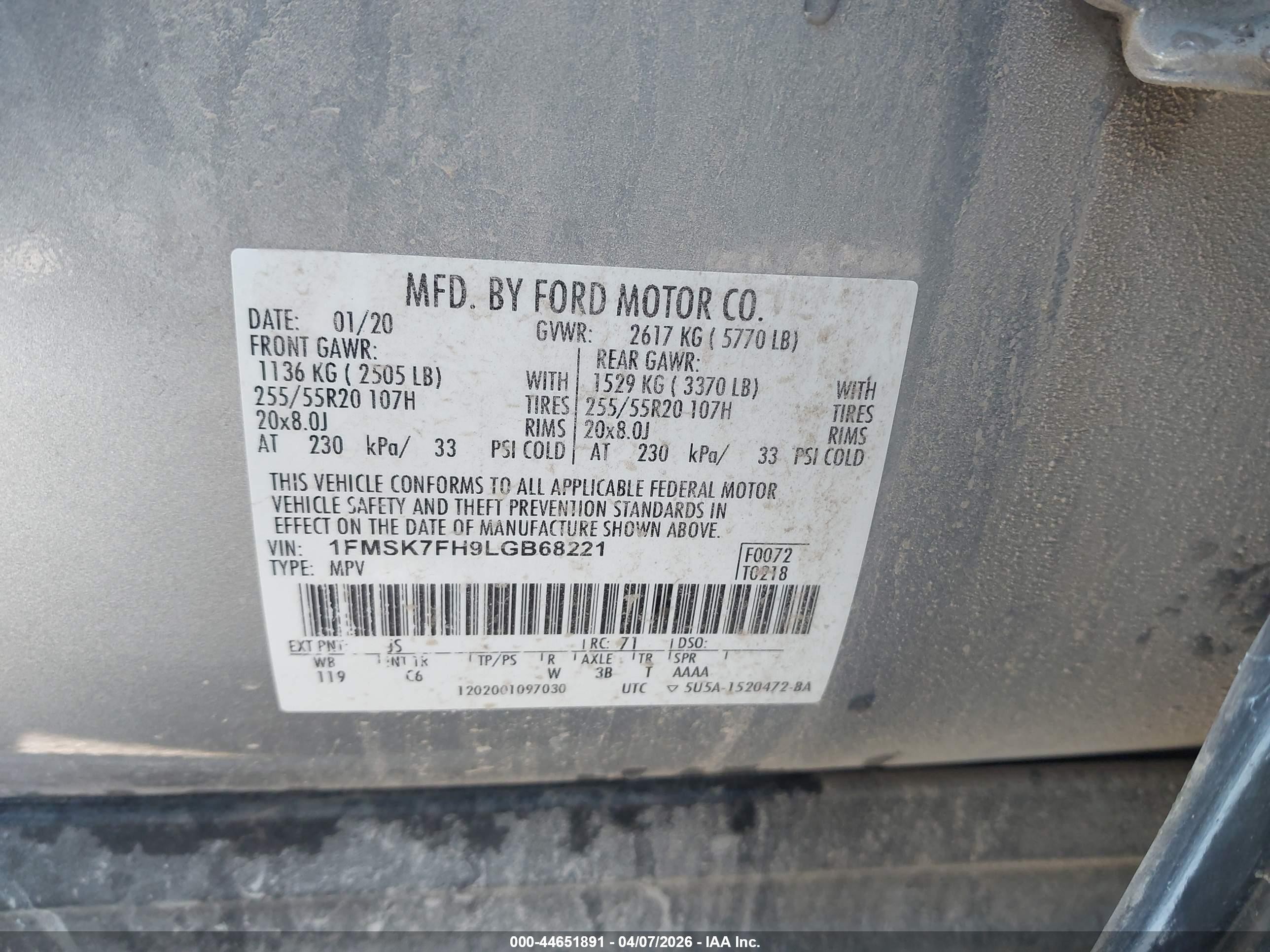 2020 Ford Explorer Limited Silver vin: 1FMSK7FH9LGB68221