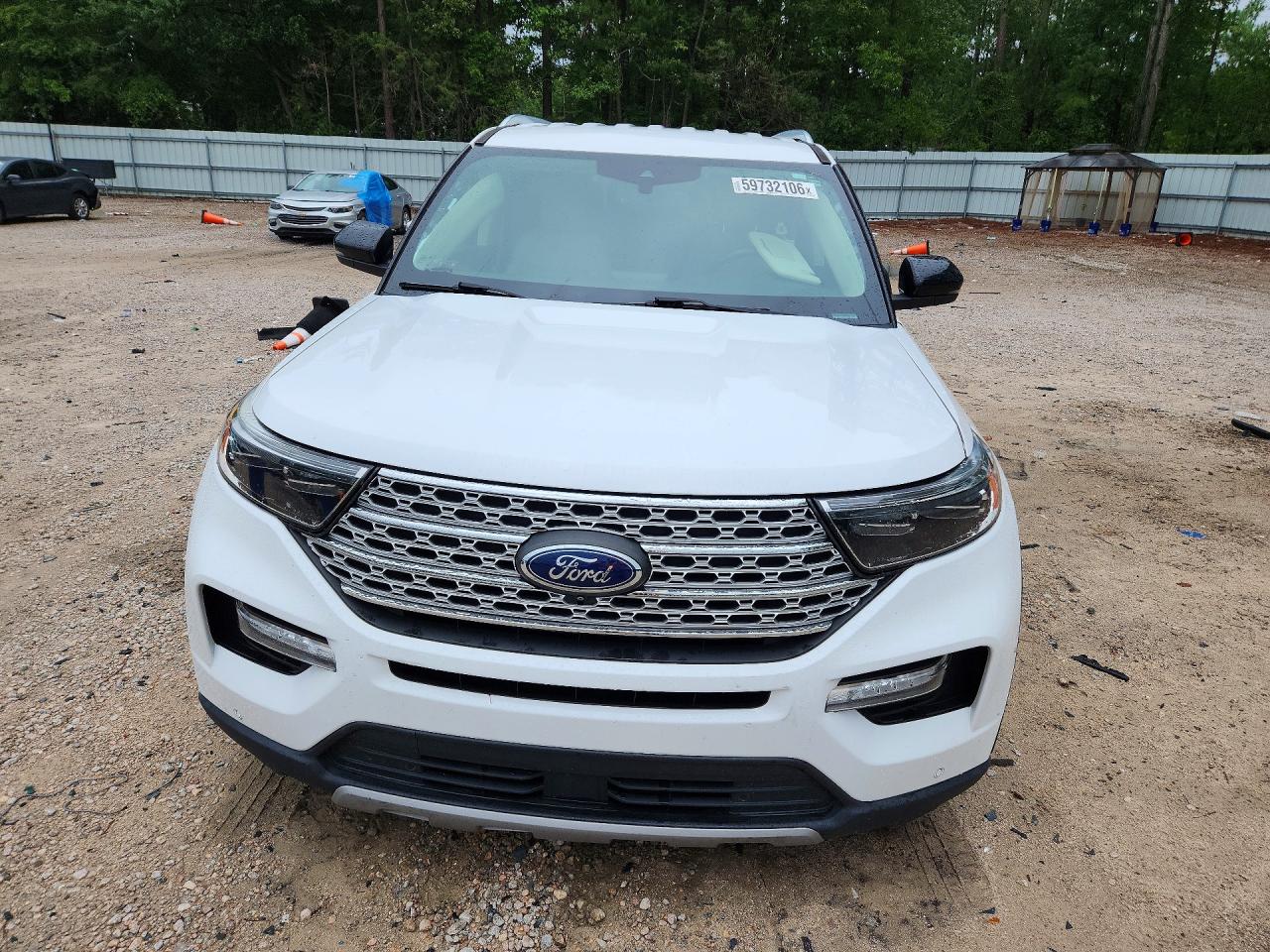 2022 Ford Explorer Limited White vin: 1FMSK7FH9NGA54707