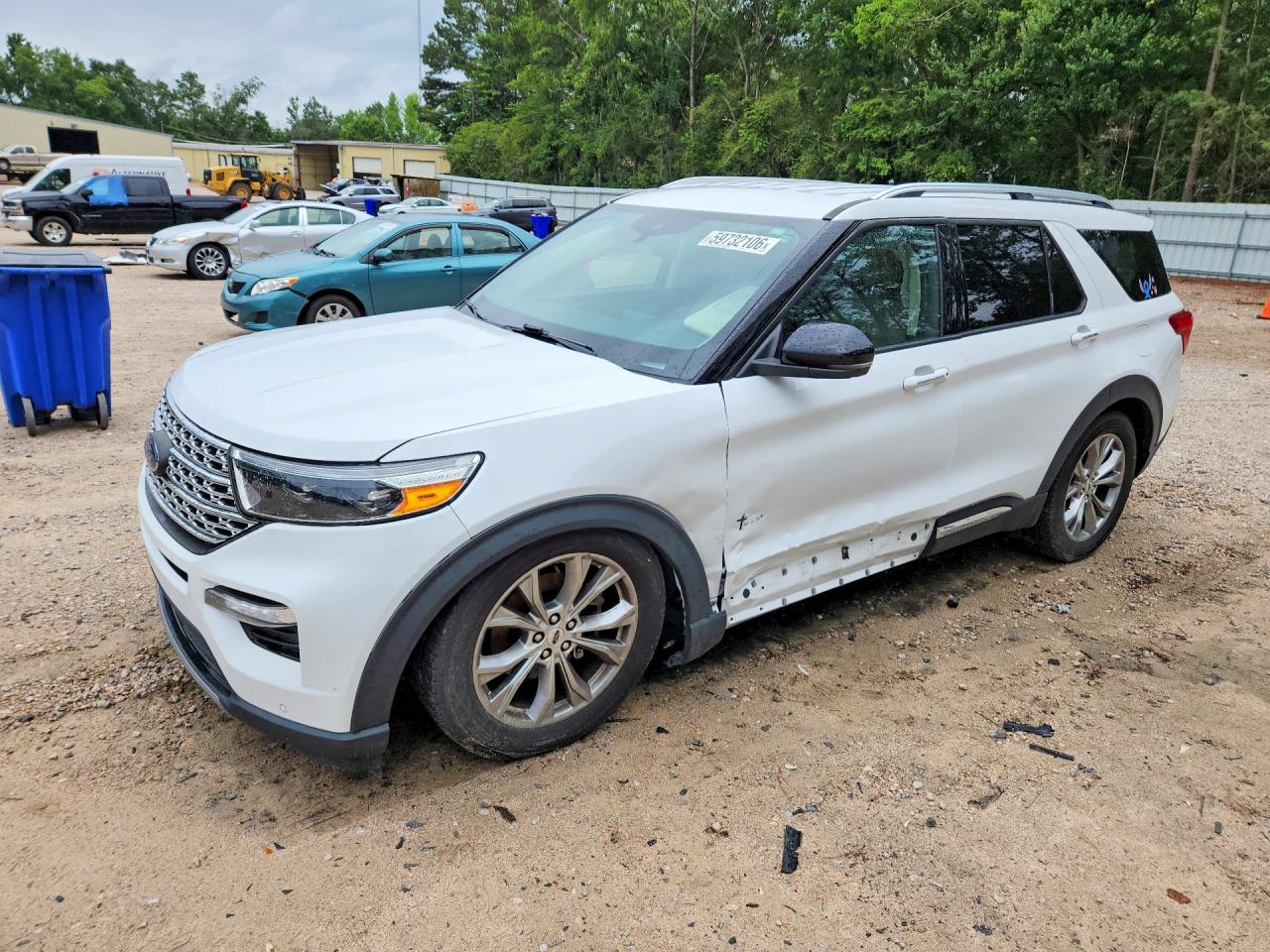 2022 Ford Explorer Limited White vin: 1FMSK7FH9NGA54707