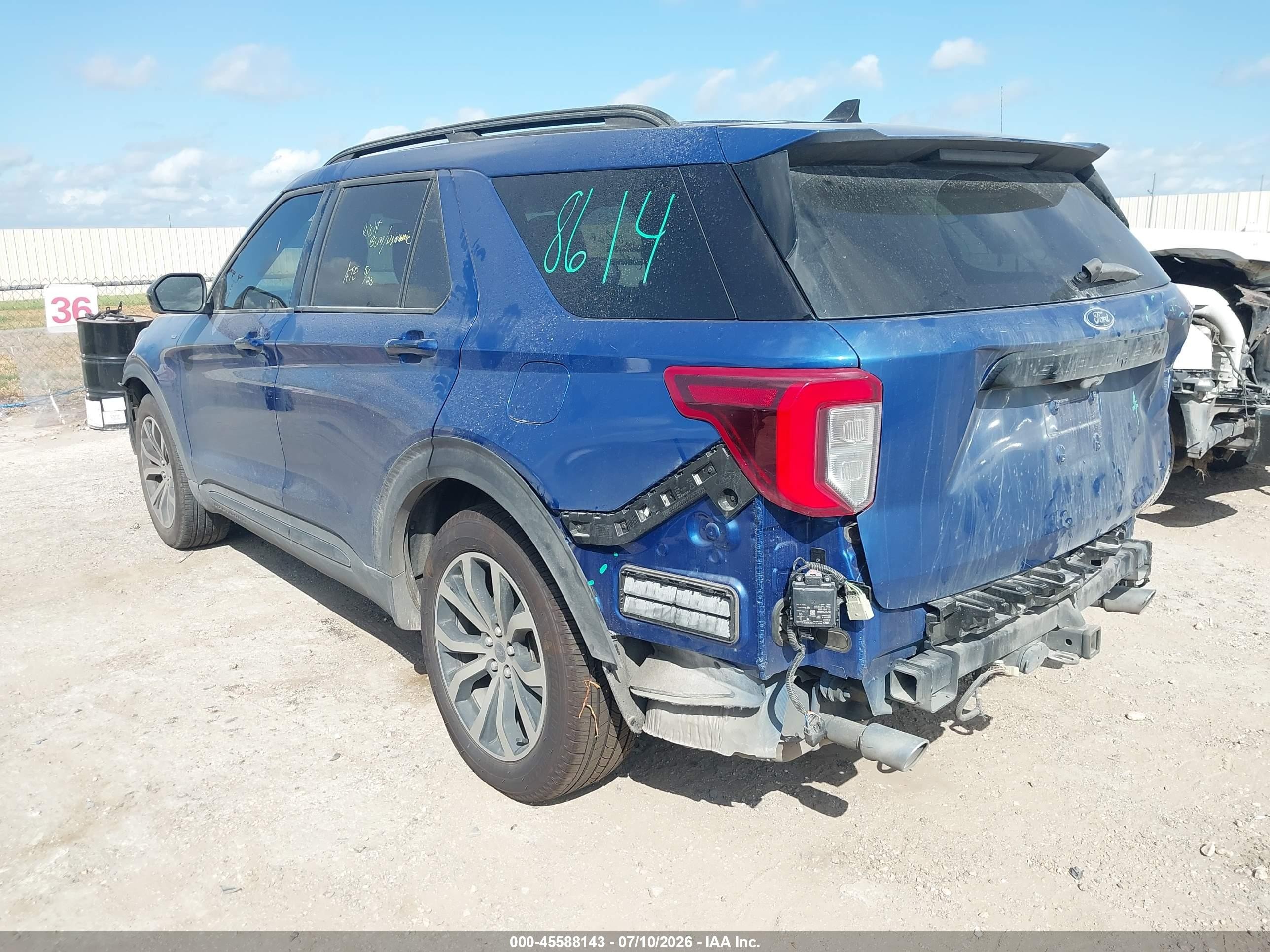 2022 Ford Explorer St-line Blue vin: 1FMSK7KH2NGC10270