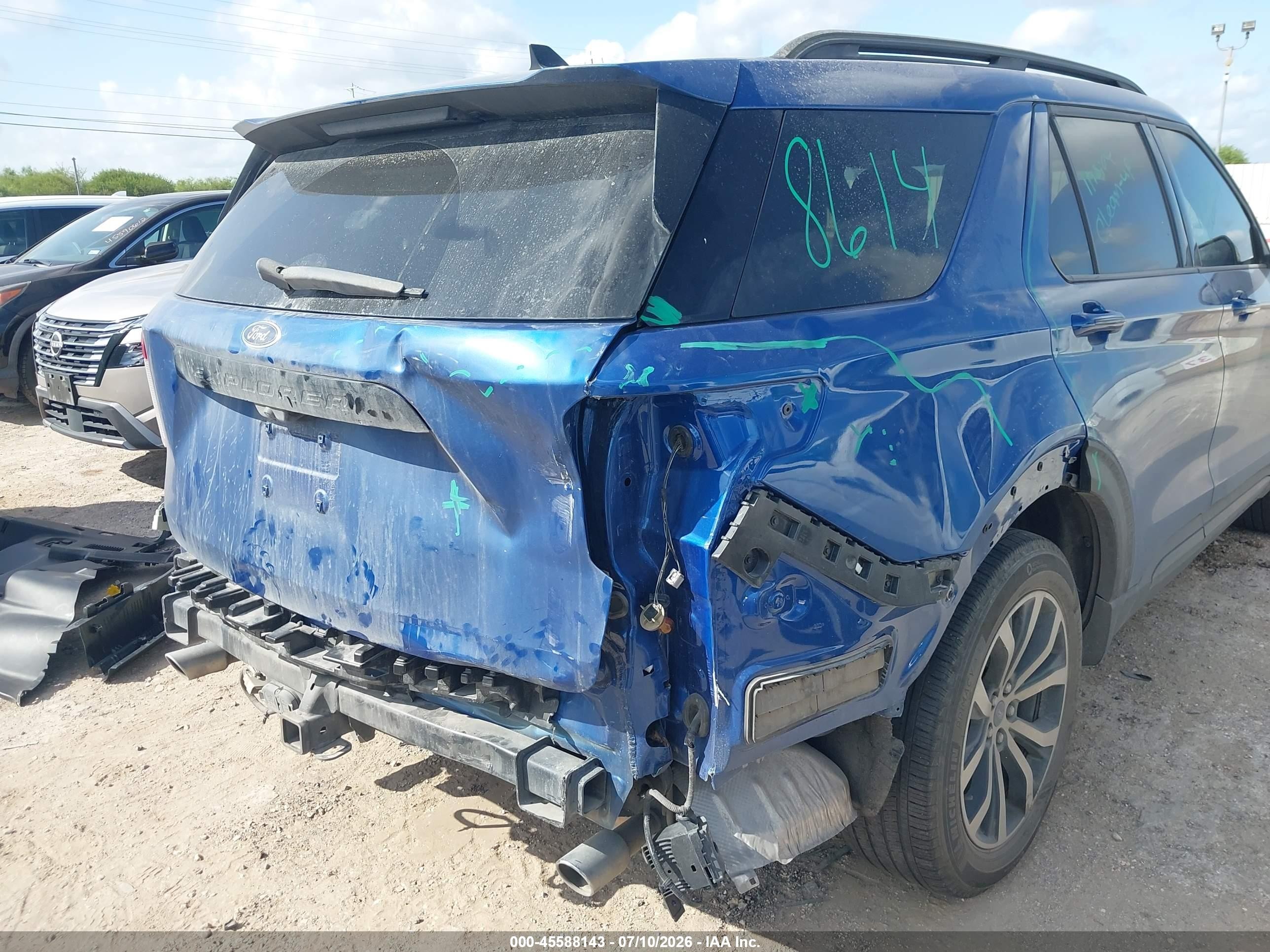 2022 Ford Explorer St-line Blue vin: 1FMSK7KH2NGC10270