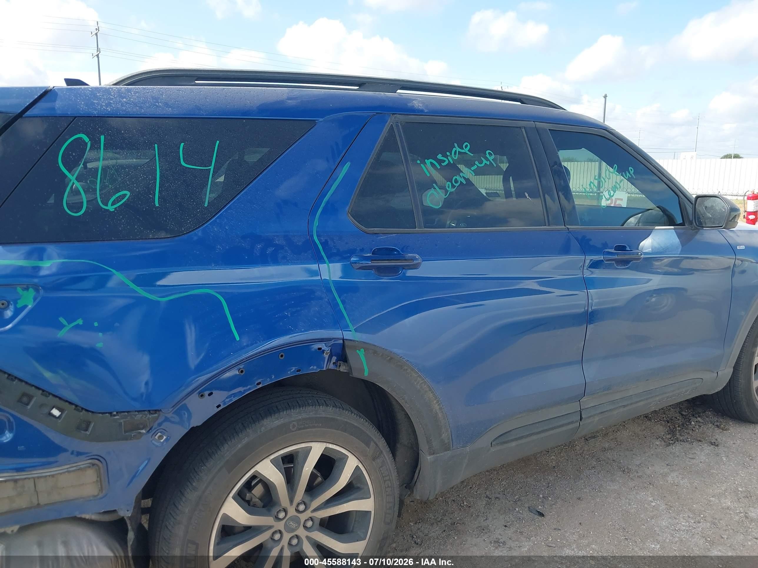 2022 Ford Explorer St-line Blue vin: 1FMSK7KH2NGC10270