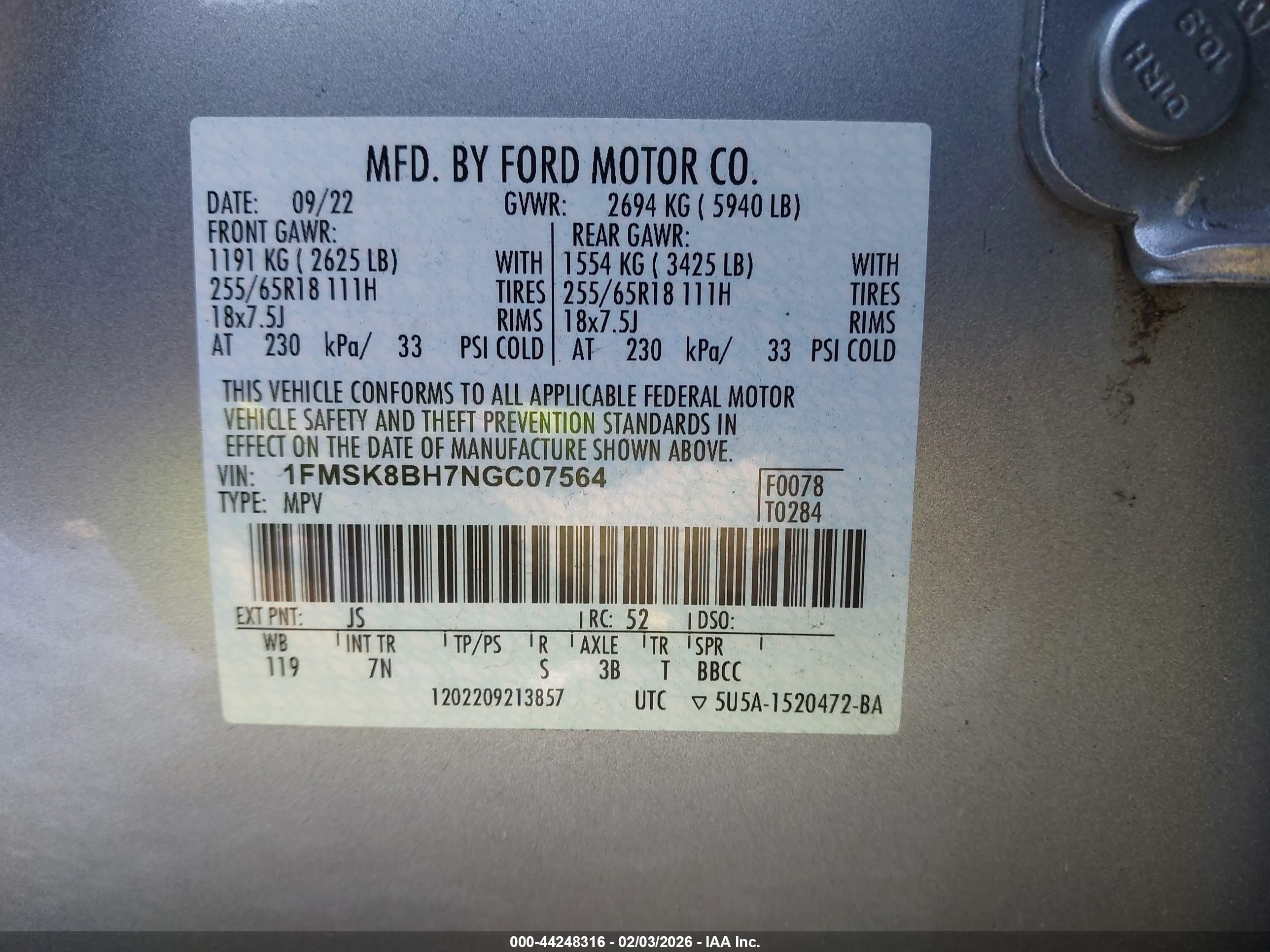 2022 Ford Explorer   Silver vin: 1FMSK8BH7NGC07564
