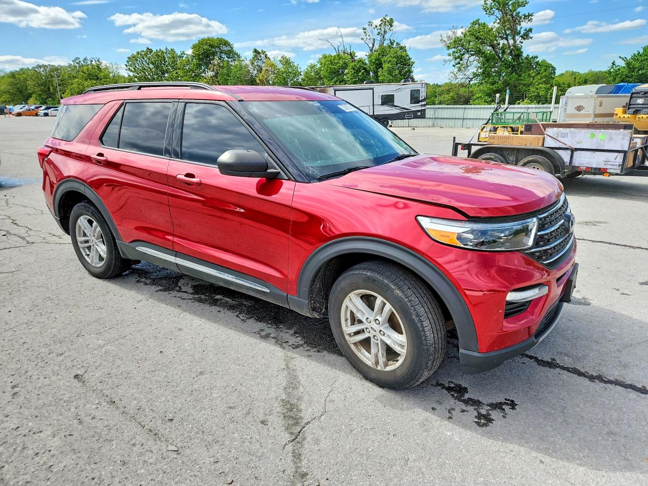 2021 Ford Explorer Xlt Red vin: 1FMSK8DH0MGA30741