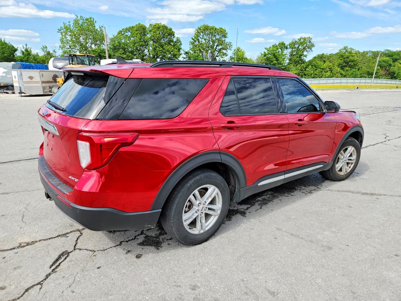 2021 Ford Explorer Xlt Red vin: 1FMSK8DH0MGA30741