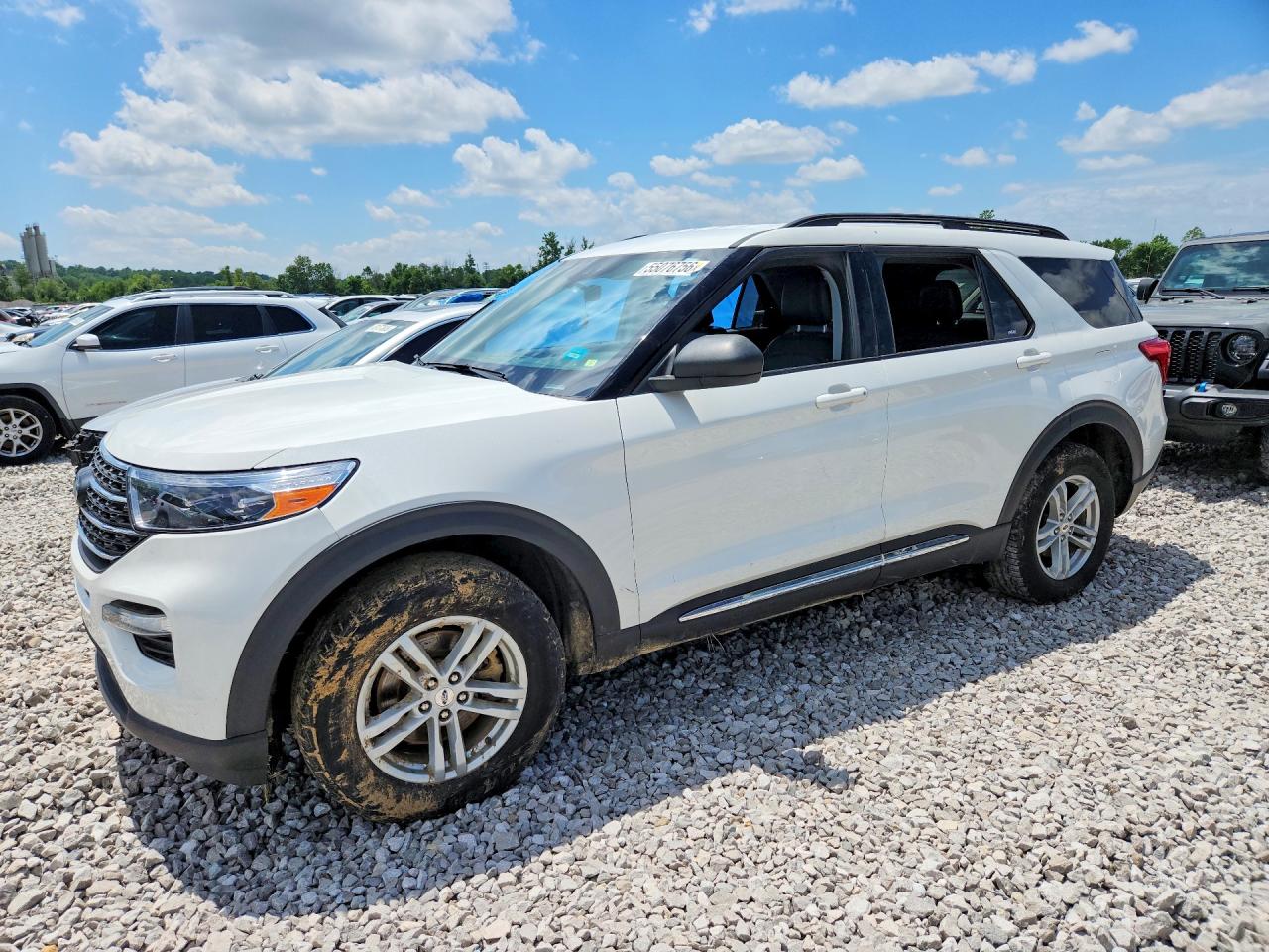 2022 Ford Explorer Xlt White vin: 1FMSK8DH3NGA62830
