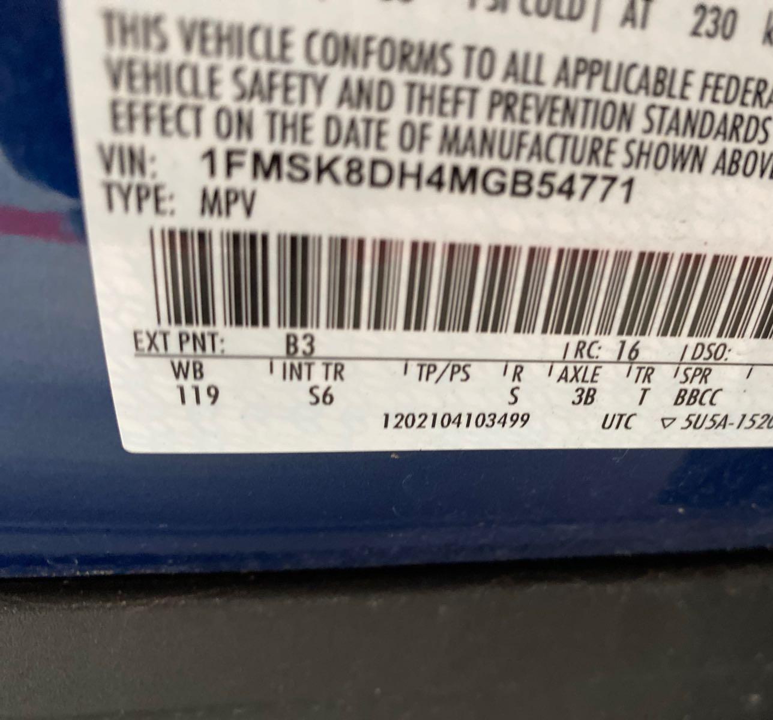 2021 Ford Explorer Xlt vin: 1FMSK8DH4MGB54771