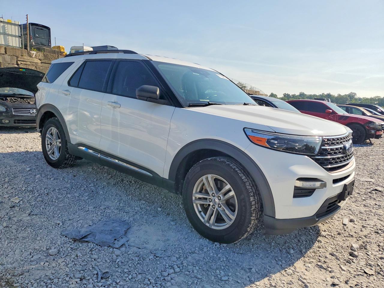 2021 Ford Explorer Xlt White vin: 1FMSK8DH5MGC32216