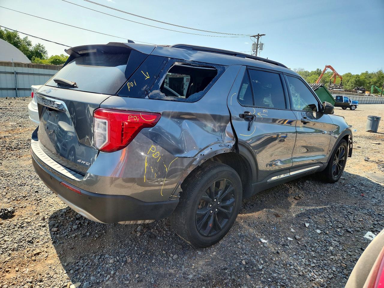2022 Ford Explorer Xlt Gray vin: 1FMSK8DH5NGC34789