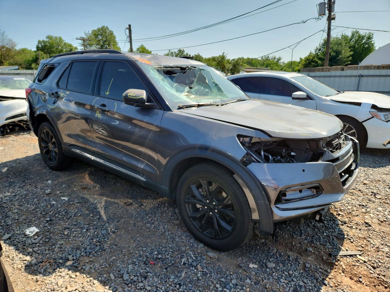 2022 Ford Explorer Xlt Gray vin: 1FMSK8DH5NGC34789