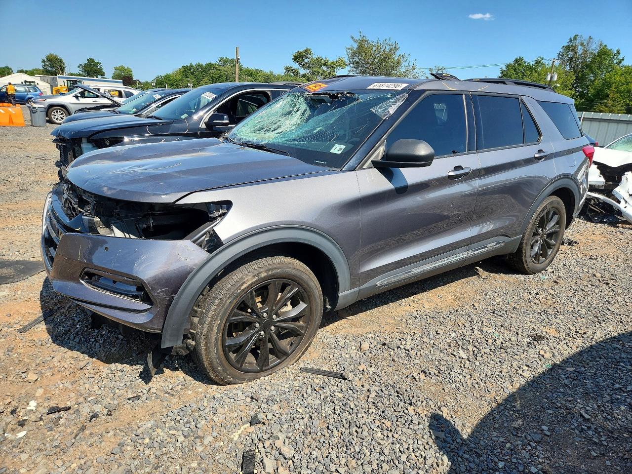 2022 Ford Explorer Xlt Gray vin: 1FMSK8DH5NGC34789