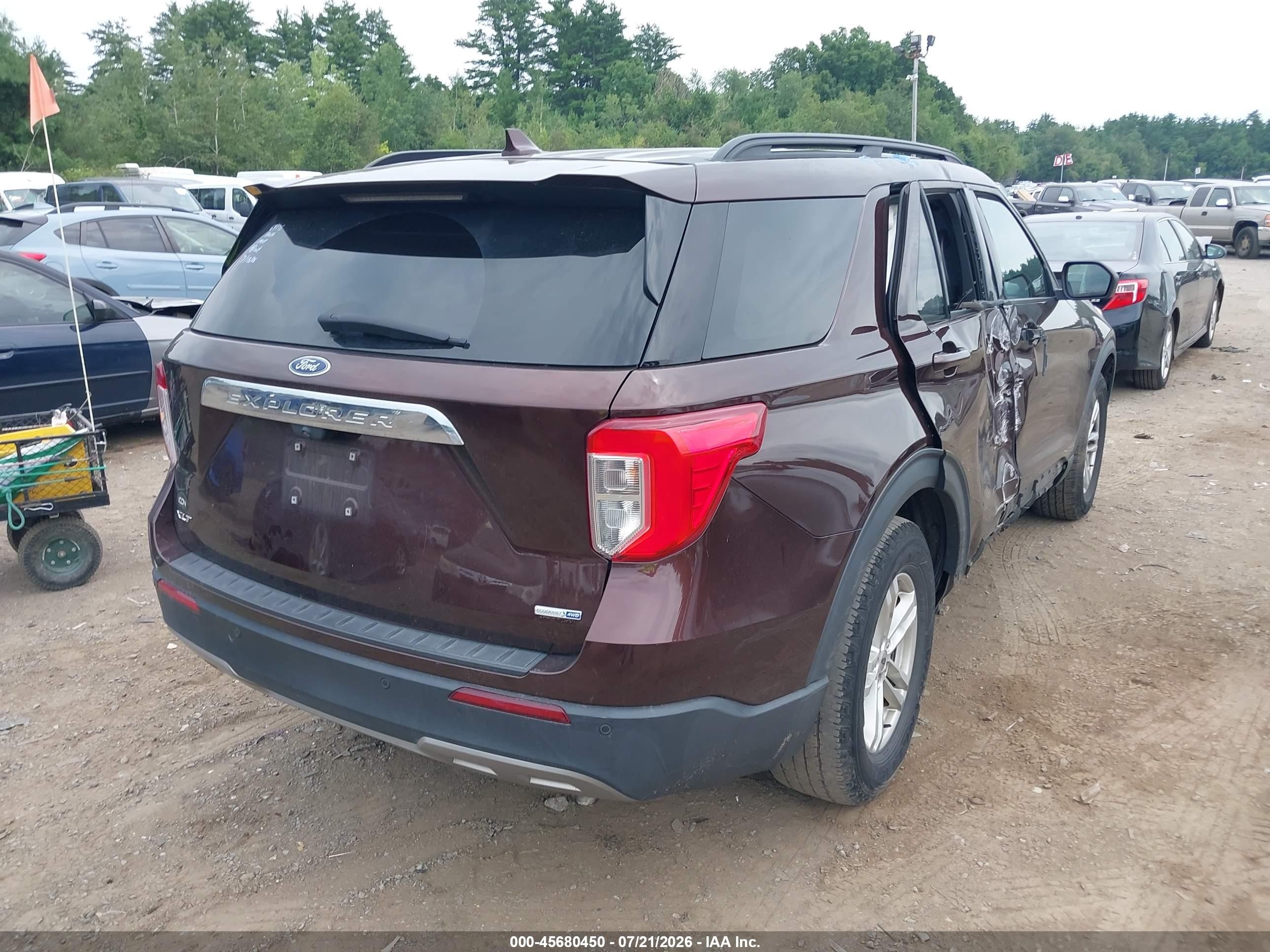 2020 Ford Explorer Xlt Red vin: 1FMSK8DH7LGA31593