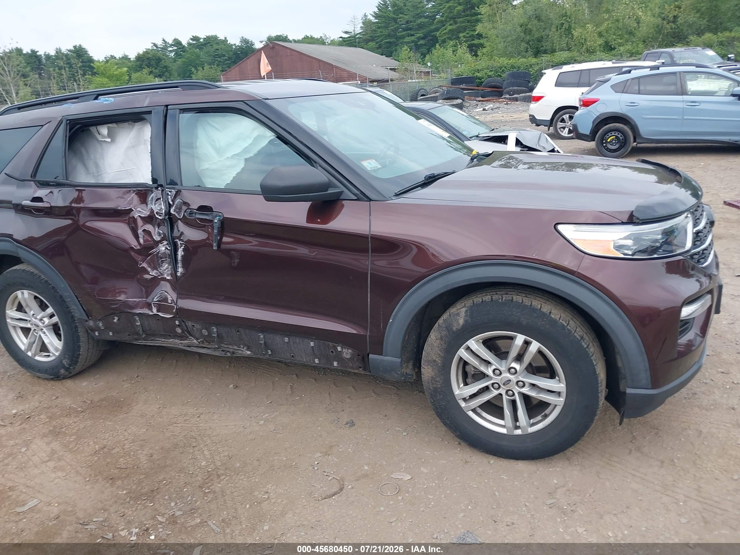 2020 Ford Explorer Xlt Red vin: 1FMSK8DH7LGA31593