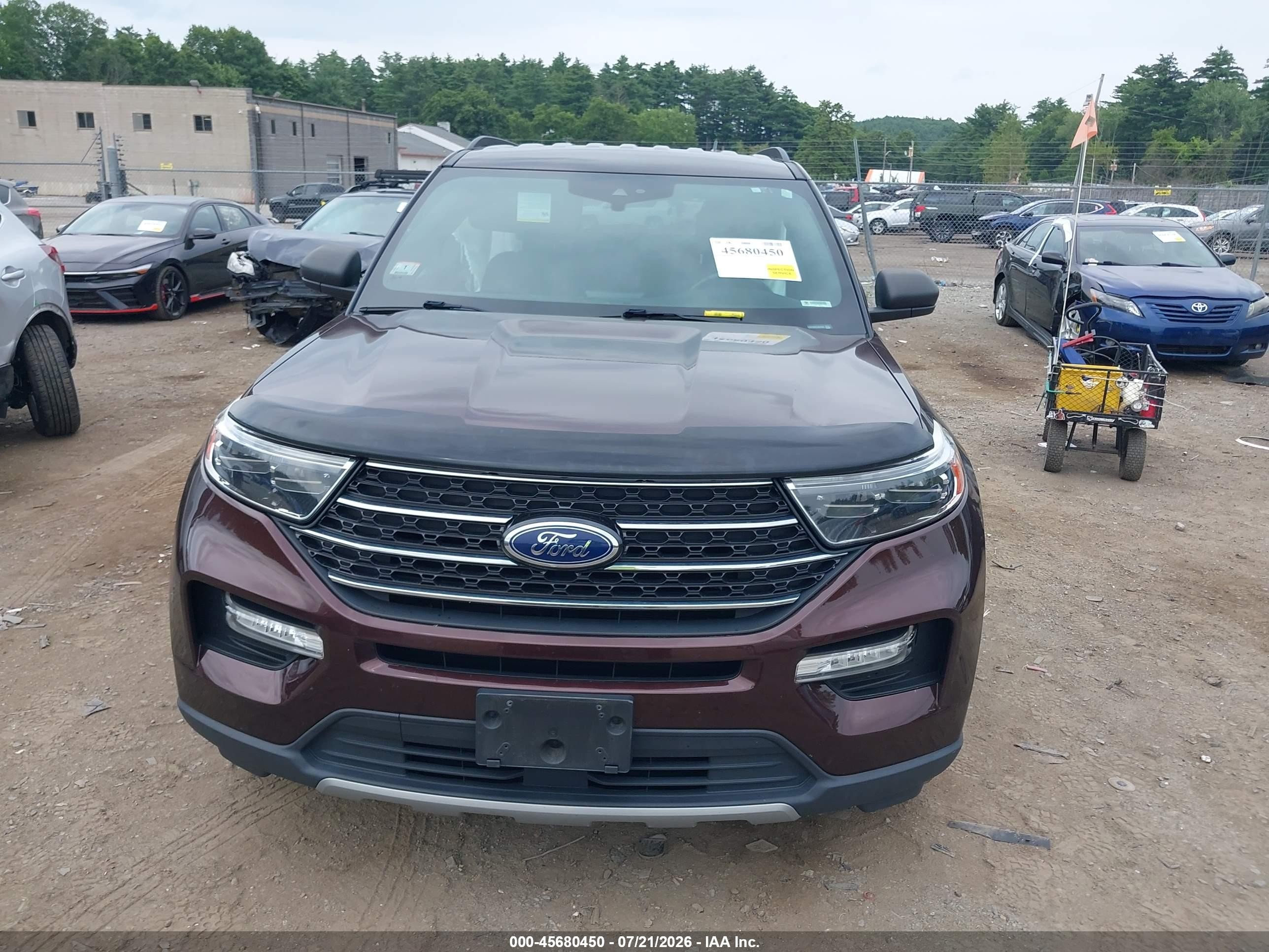 2020 Ford Explorer Xlt Red vin: 1FMSK8DH7LGA31593