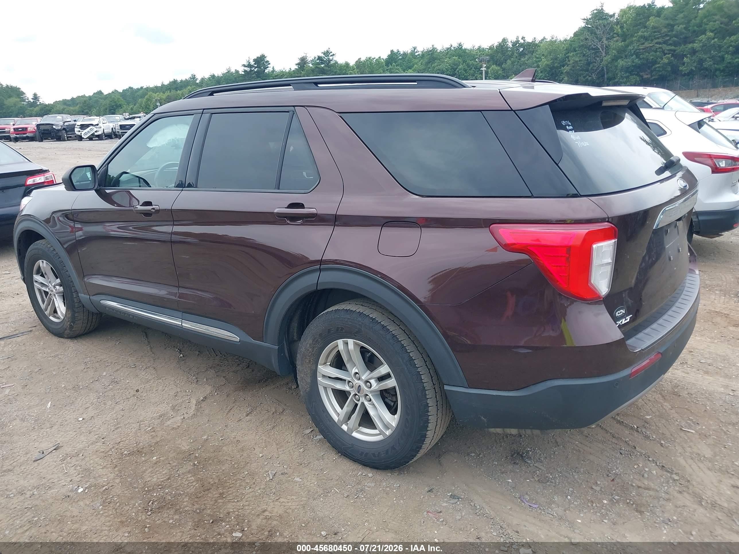 2020 Ford Explorer Xlt Red vin: 1FMSK8DH7LGA31593