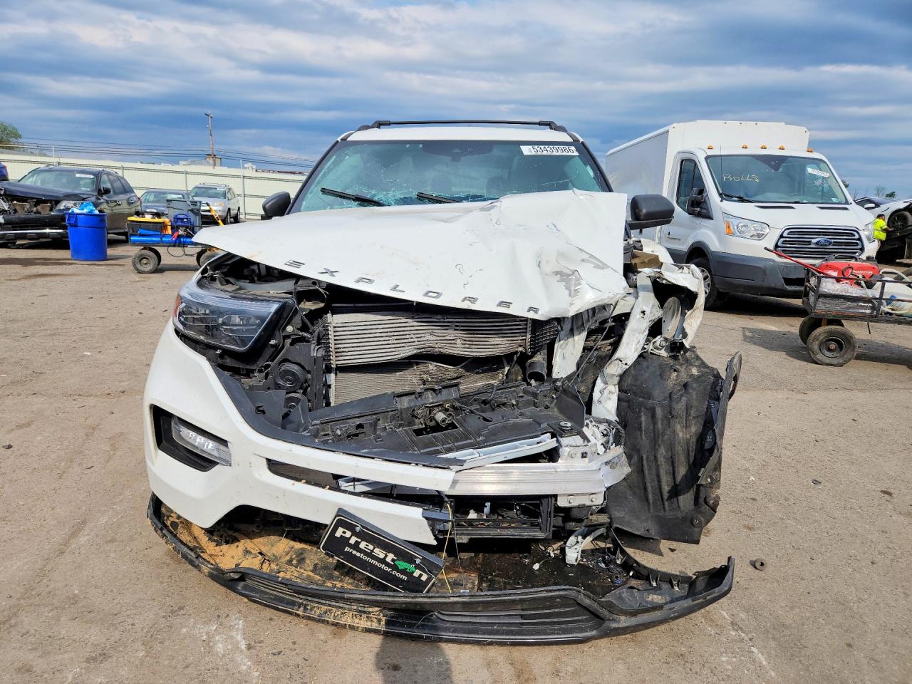 2021 Ford Explorer Xlt White vin: 1FMSK8DH7MGA92718