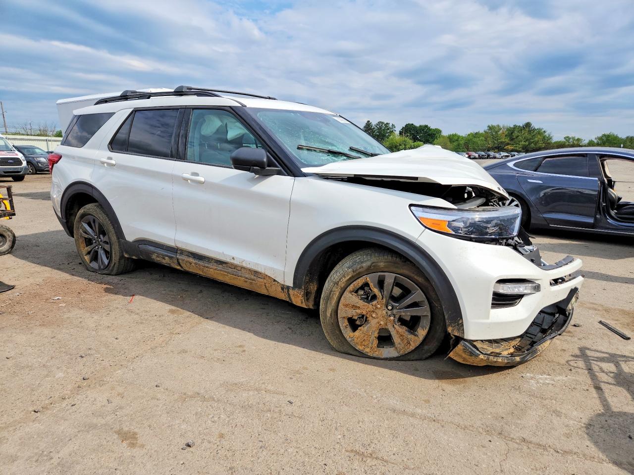2021 Ford Explorer Xlt White vin: 1FMSK8DH7MGA92718