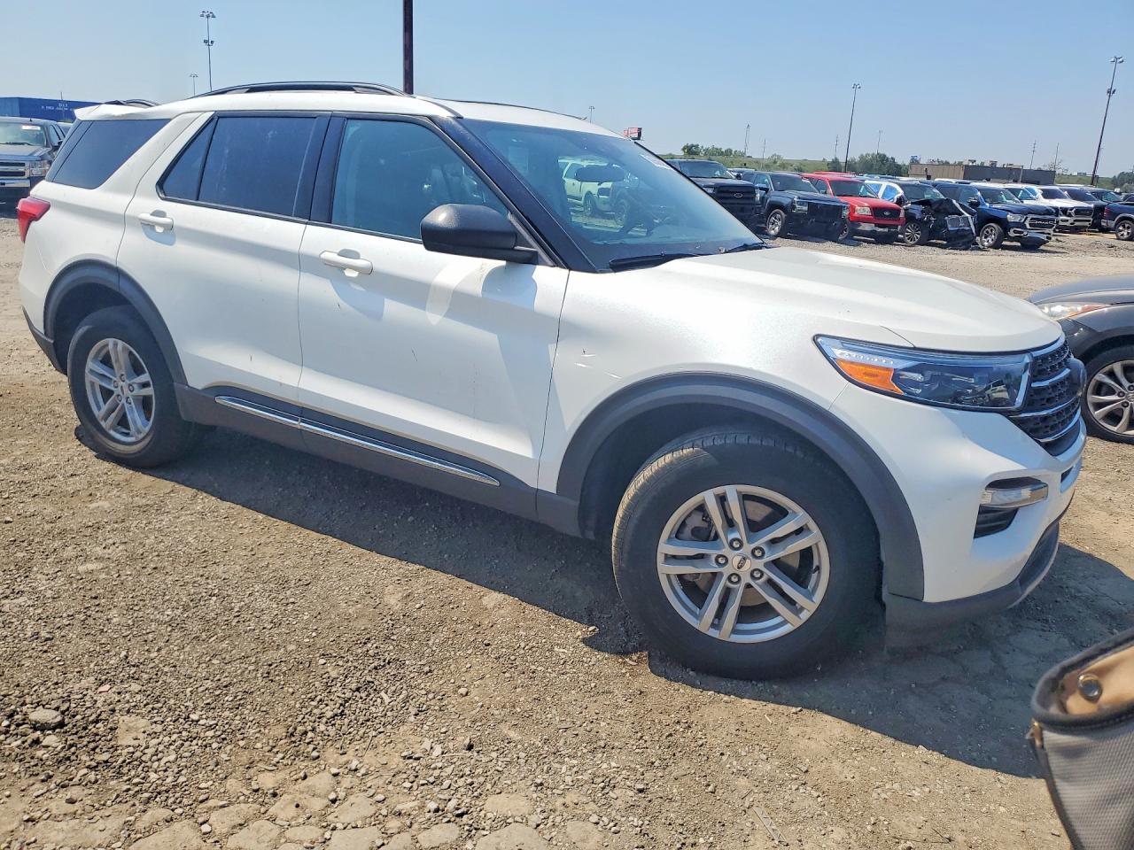 2023 Ford Explorer Xlt White vin: 1FMSK8DH7PGB97263