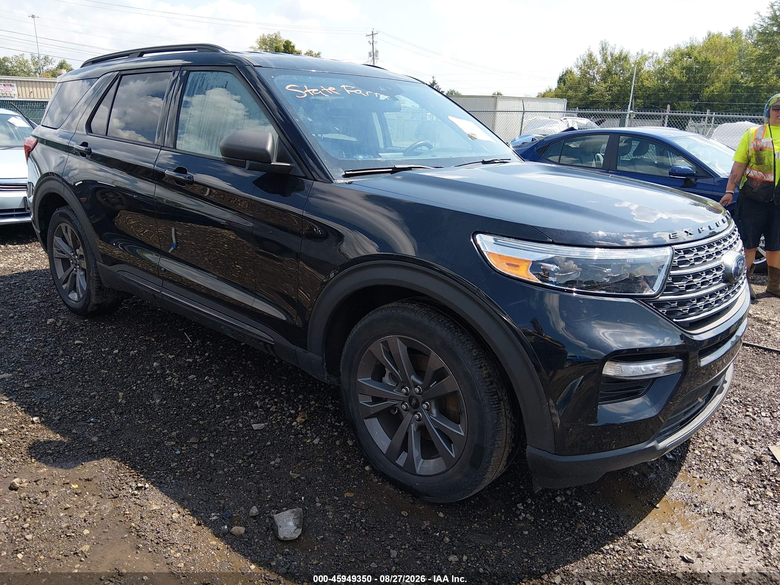 2021 Ford Explorer Xlt Black vin: 1FMSK8DH9MGA93336