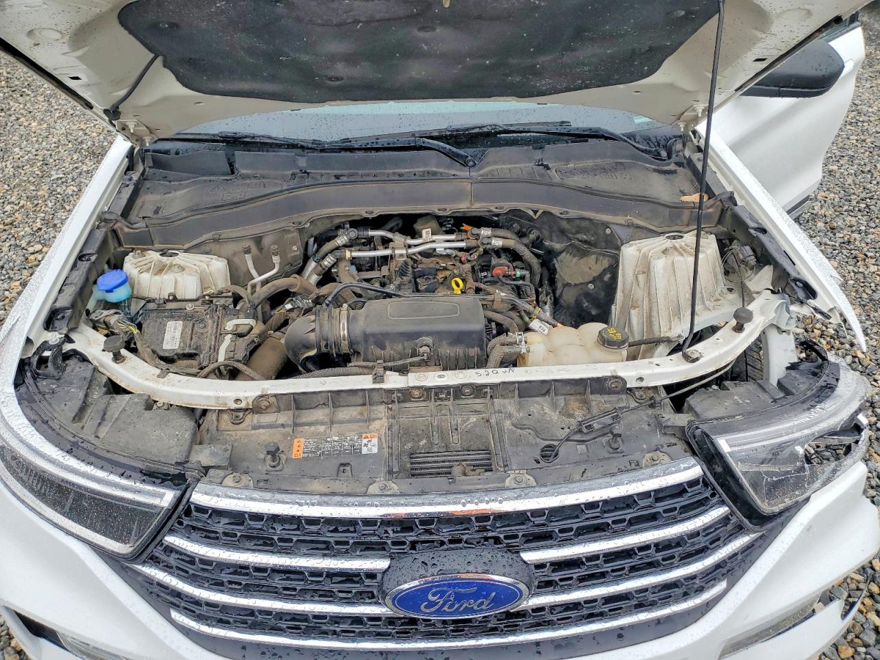 2021 Ford Explorer Xlt White vin: 1FMSK8DH9MGC07836