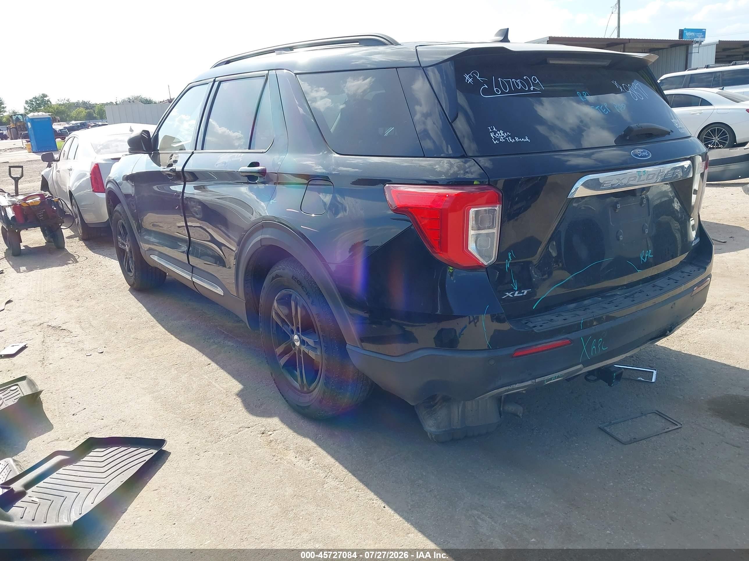 2022 Ford Explorer Xlt Black vin: 1FMSK8DH9NGB18897