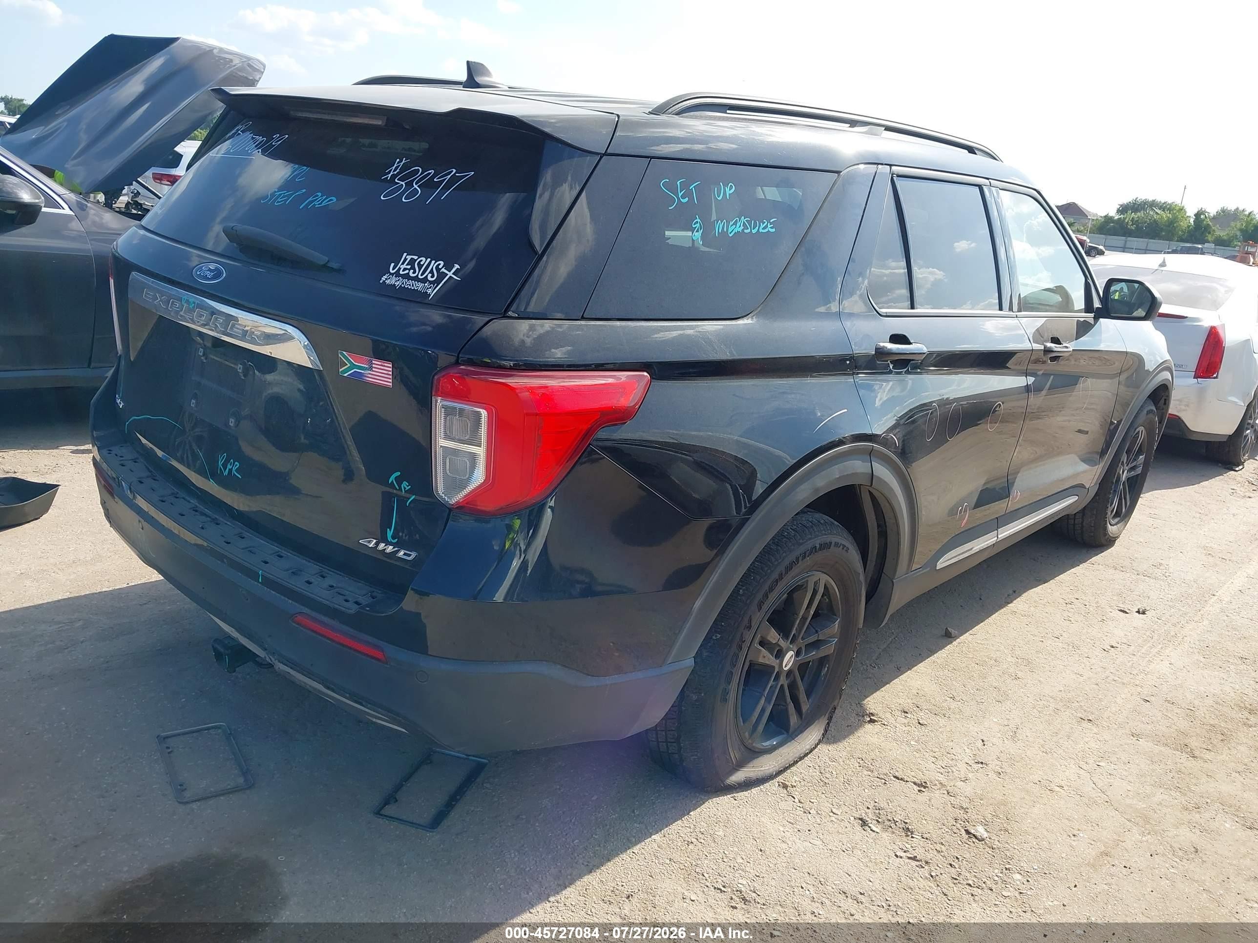 2022 Ford Explorer Xlt Black vin: 1FMSK8DH9NGB18897