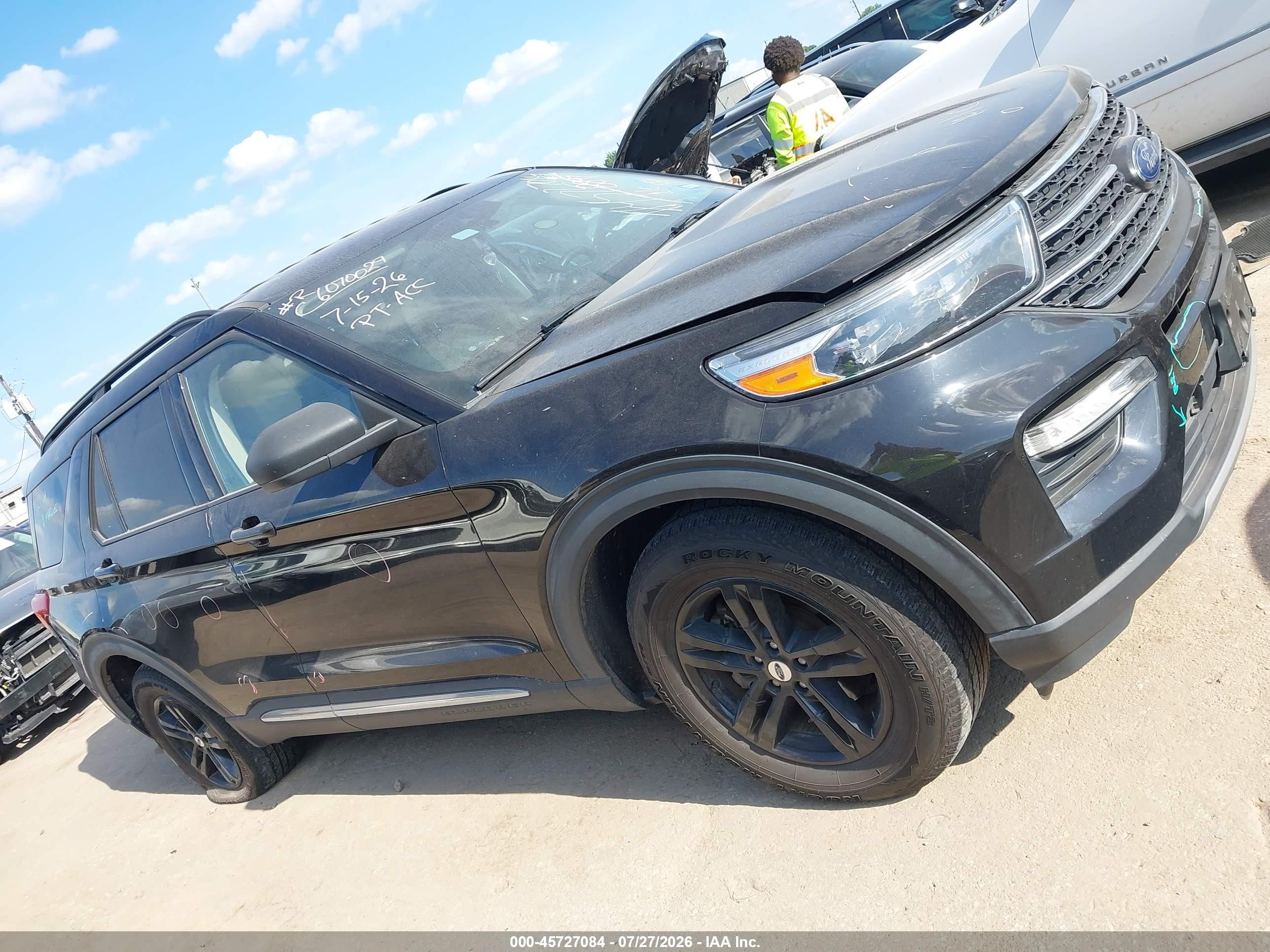 2022 Ford Explorer Xlt Black vin: 1FMSK8DH9NGB18897