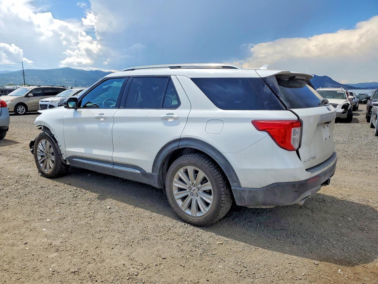 2020 Ford Explorer Limited White vin: 1FMSK8FH2LGA63834