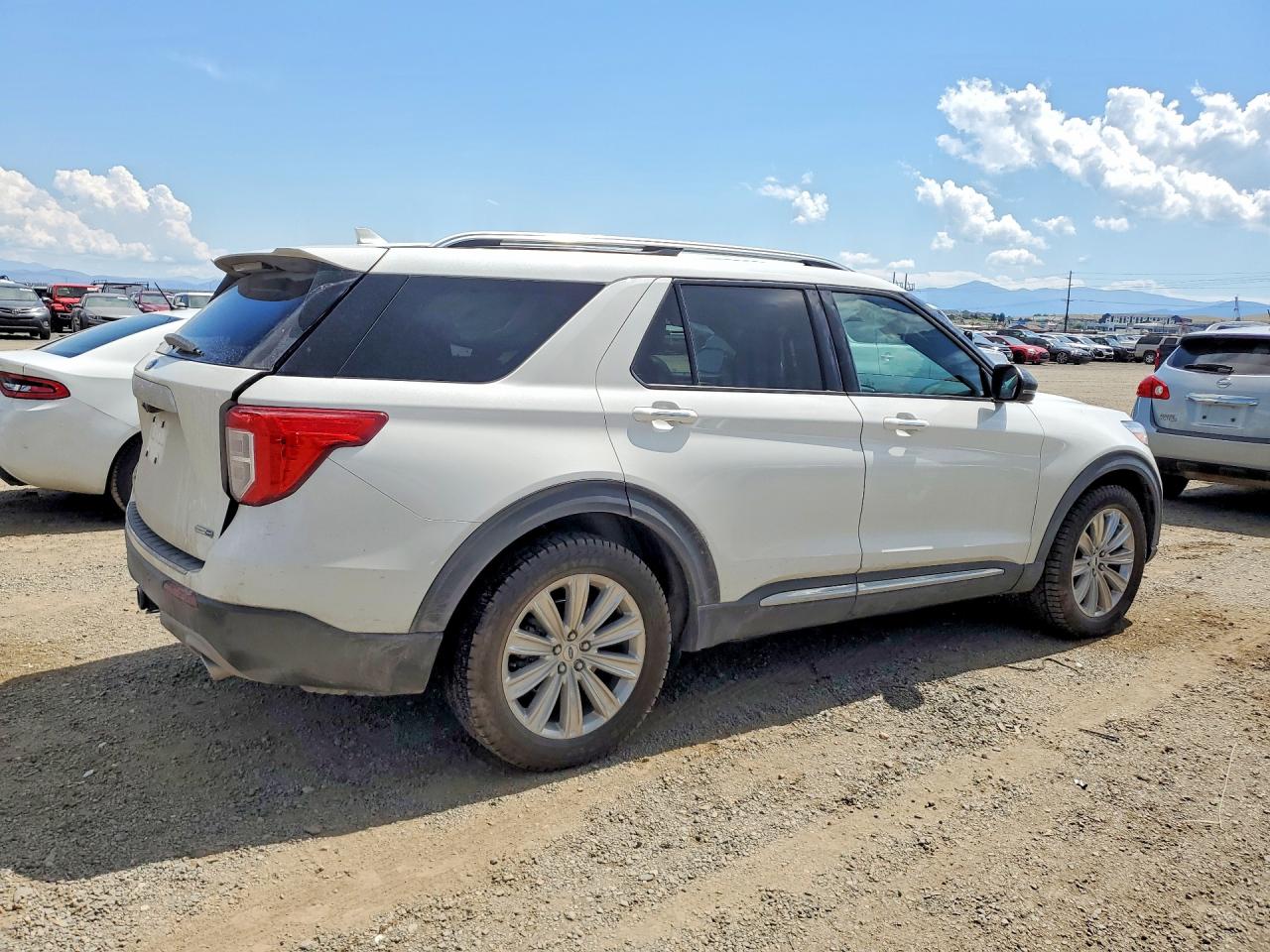 2020 Ford Explorer Limited White vin: 1FMSK8FH2LGA63834