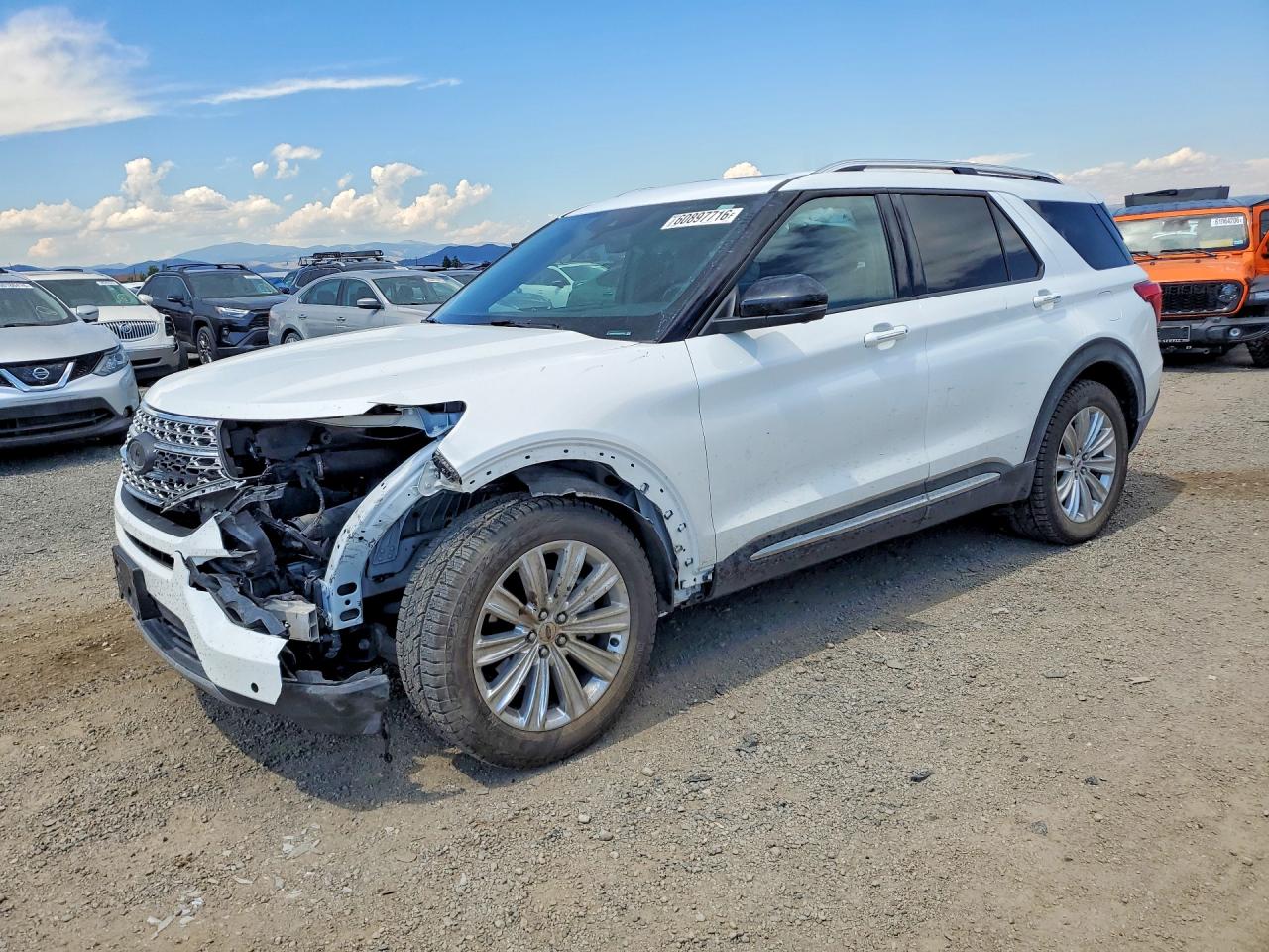 2020 Ford Explorer Limited White vin: 1FMSK8FH2LGA63834