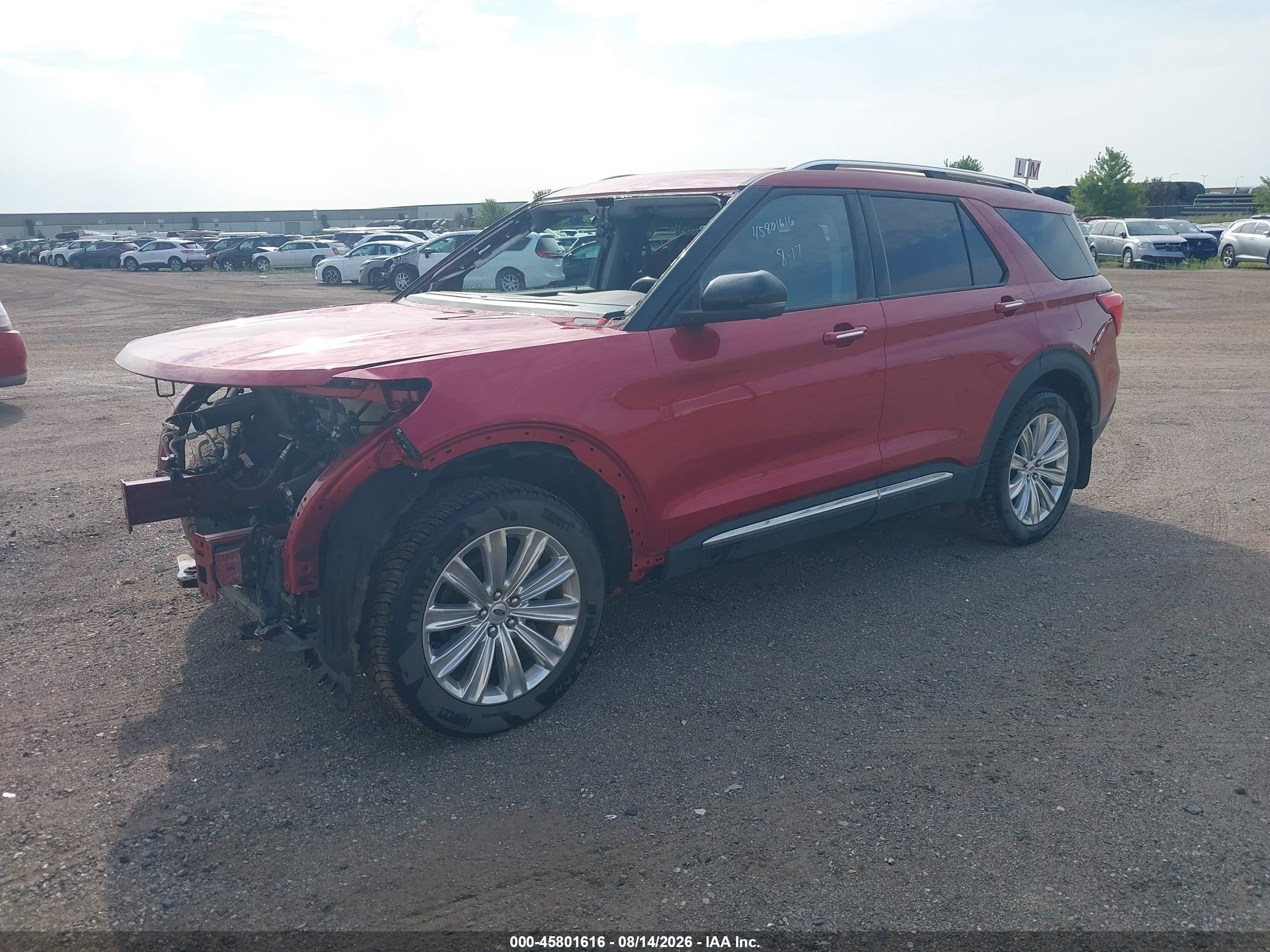 2021 Ford Explorer Limited Red vin: 1FMSK8FH3MGC48508